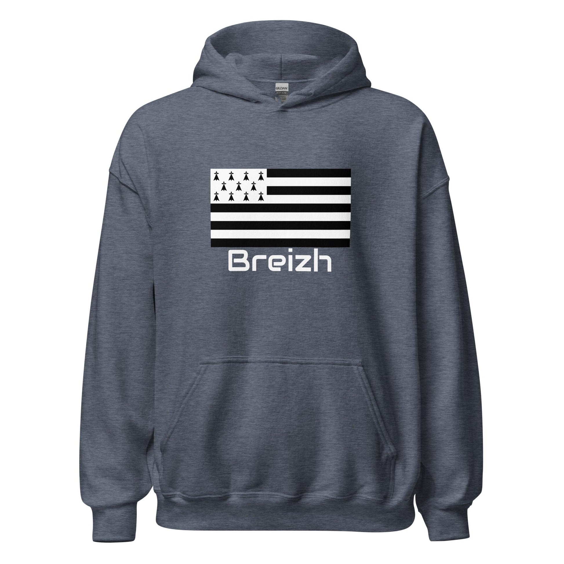 Sweatshirt unisexe à capuche Gwenn Ha Du Breizh sweat-shirt Bevet Breizh Heather Sport Dark Navy S 
