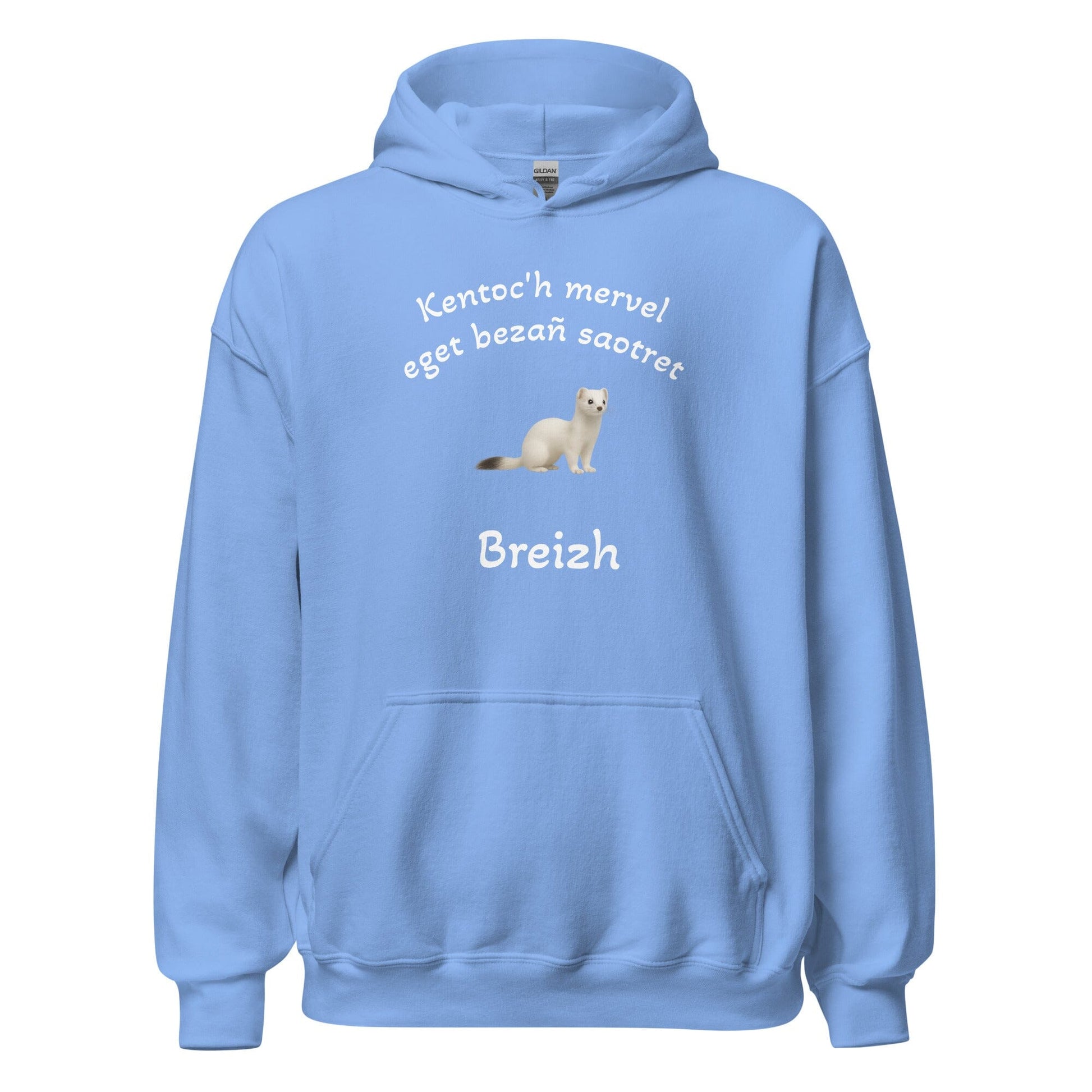 Sweatshirt unisexe à capuche Kentoc'h mervel eget bezañ saotret sweat-shirt Bevet Breizh Bleu S 