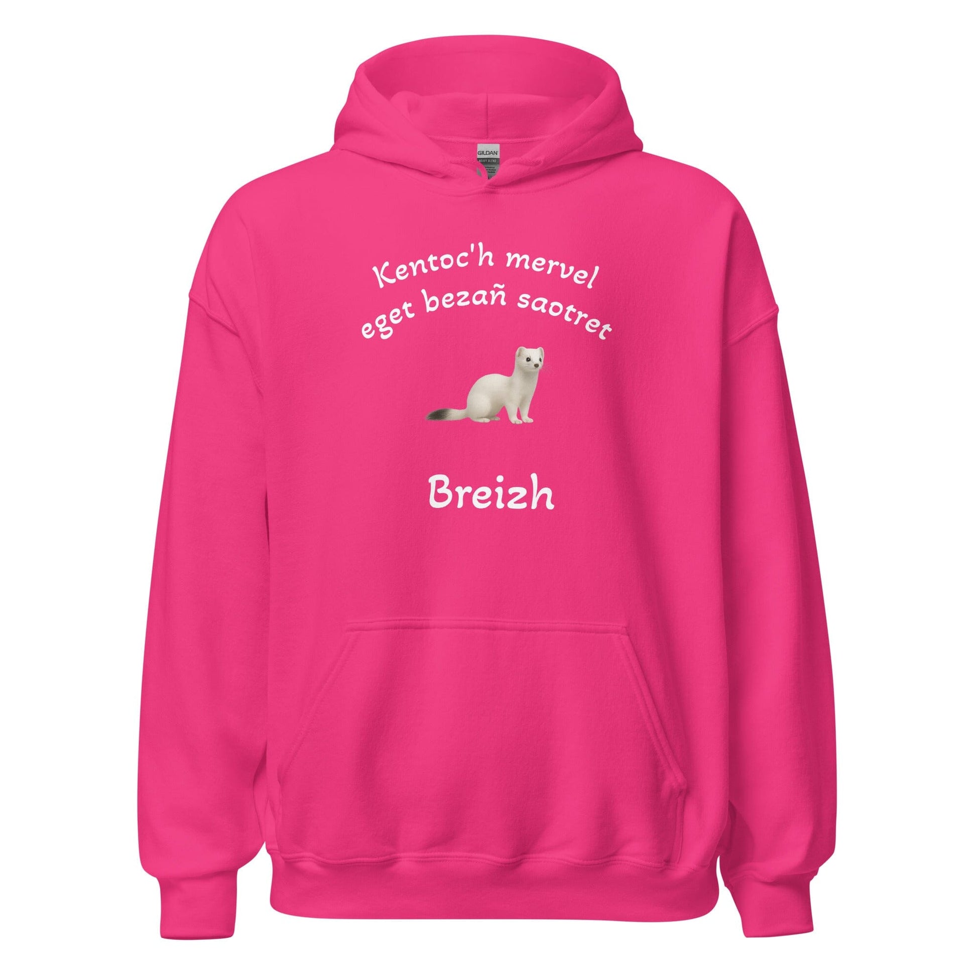 Sweatshirt unisexe à capuche Kentoc'h mervel eget bezañ saotret sweat-shirt Bevet Breizh Heliconia S 