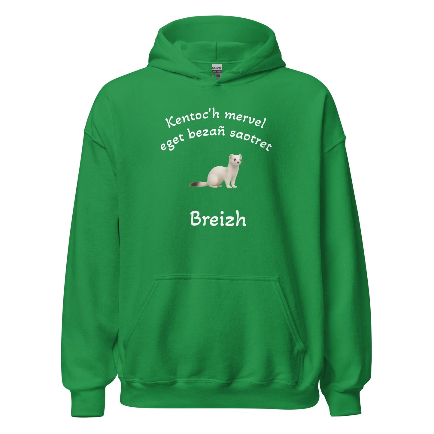 Sweatshirt unisexe à capuche Kentoc'h mervel eget bezañ saotret sweat-shirt Bevet Breizh Vert menthe S 