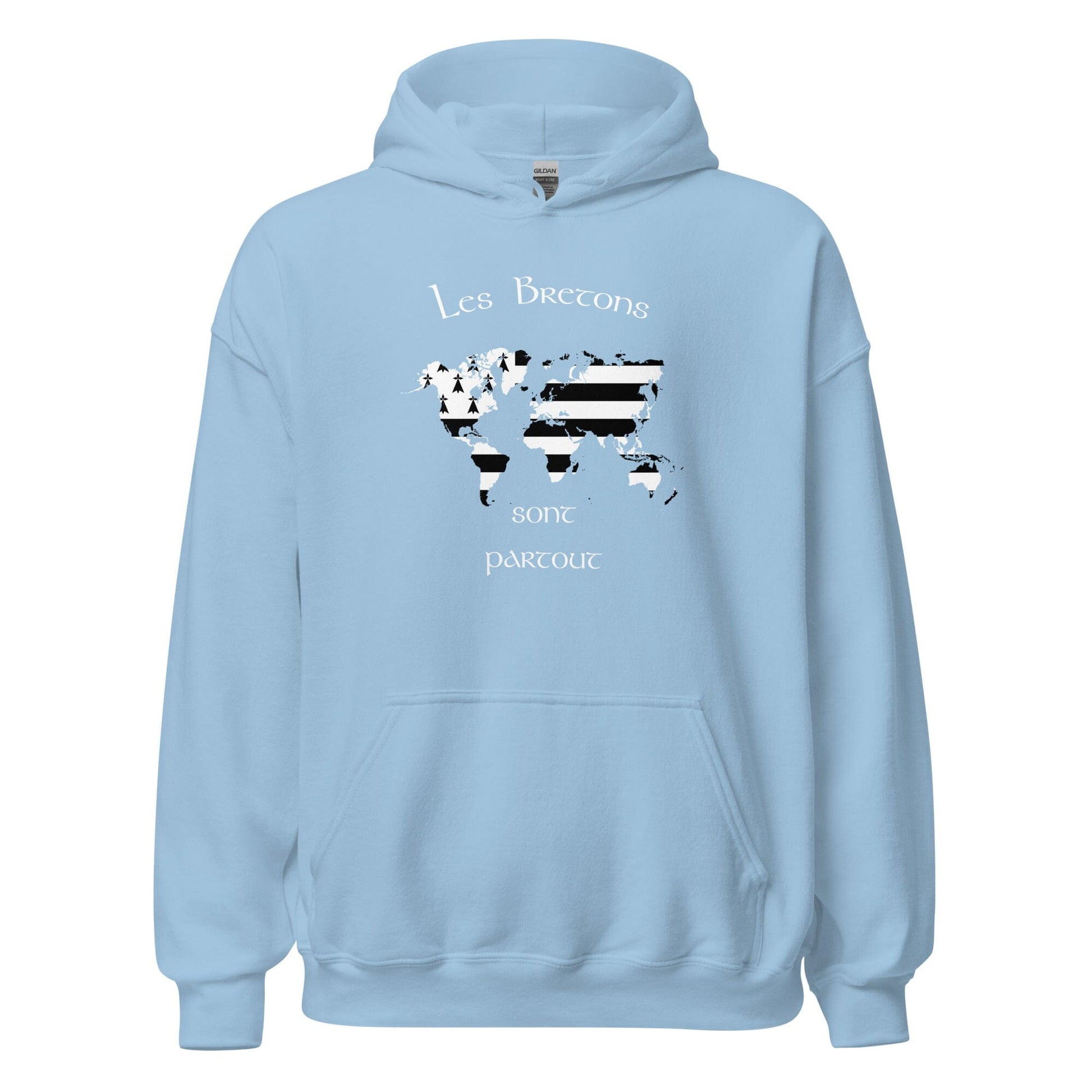 Sweatshirt unisexe à capuche Les Bretons sont partout sweatshirt Bevet Breizh Bleu Clair S 