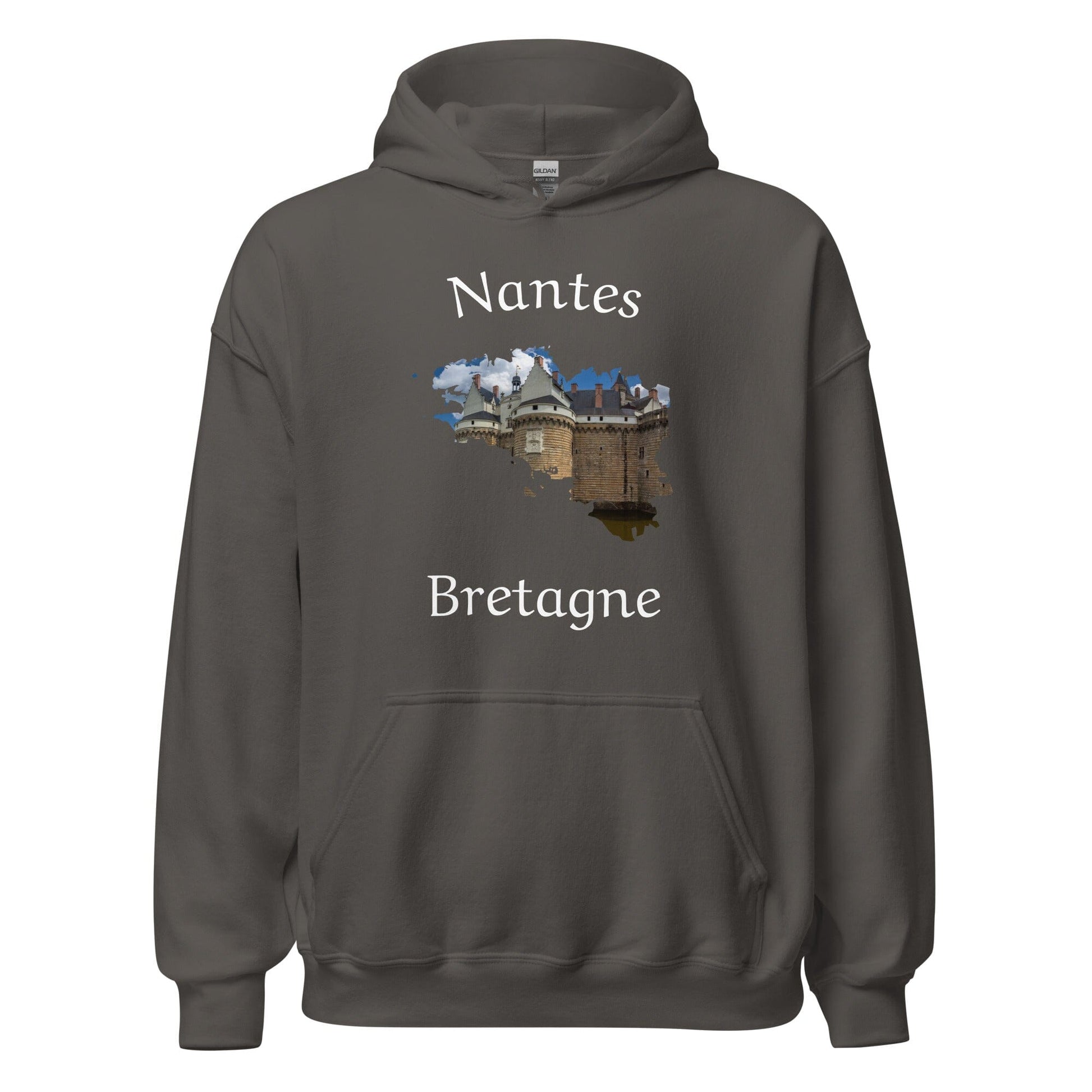 Sweatshirt unisexe à capuche Nantes Bretagne sweat-shirt Bevet Breizh Anthracite S 
