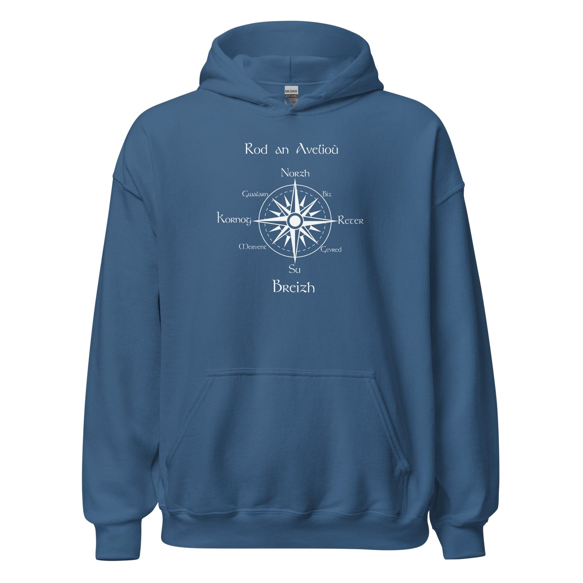 Sweatshirt unisexe à capuche rod an avelioù Bevet Breizh Bleu Indigo S 