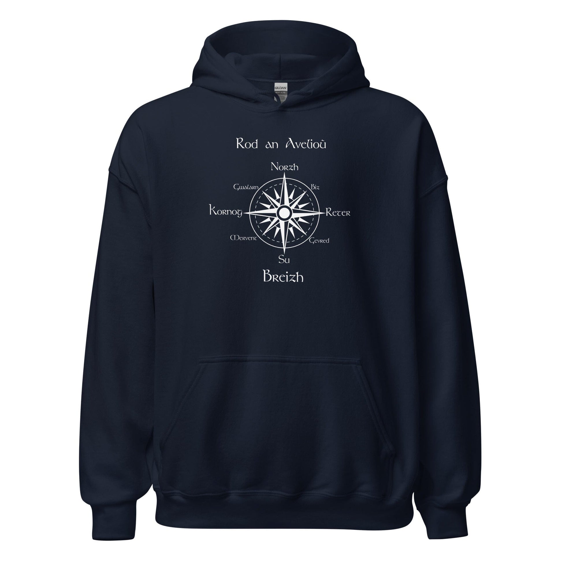 Sweatshirt unisexe à capuche rod an avelioù sweat-shirt Bevet Breizh Bleu Marine S 