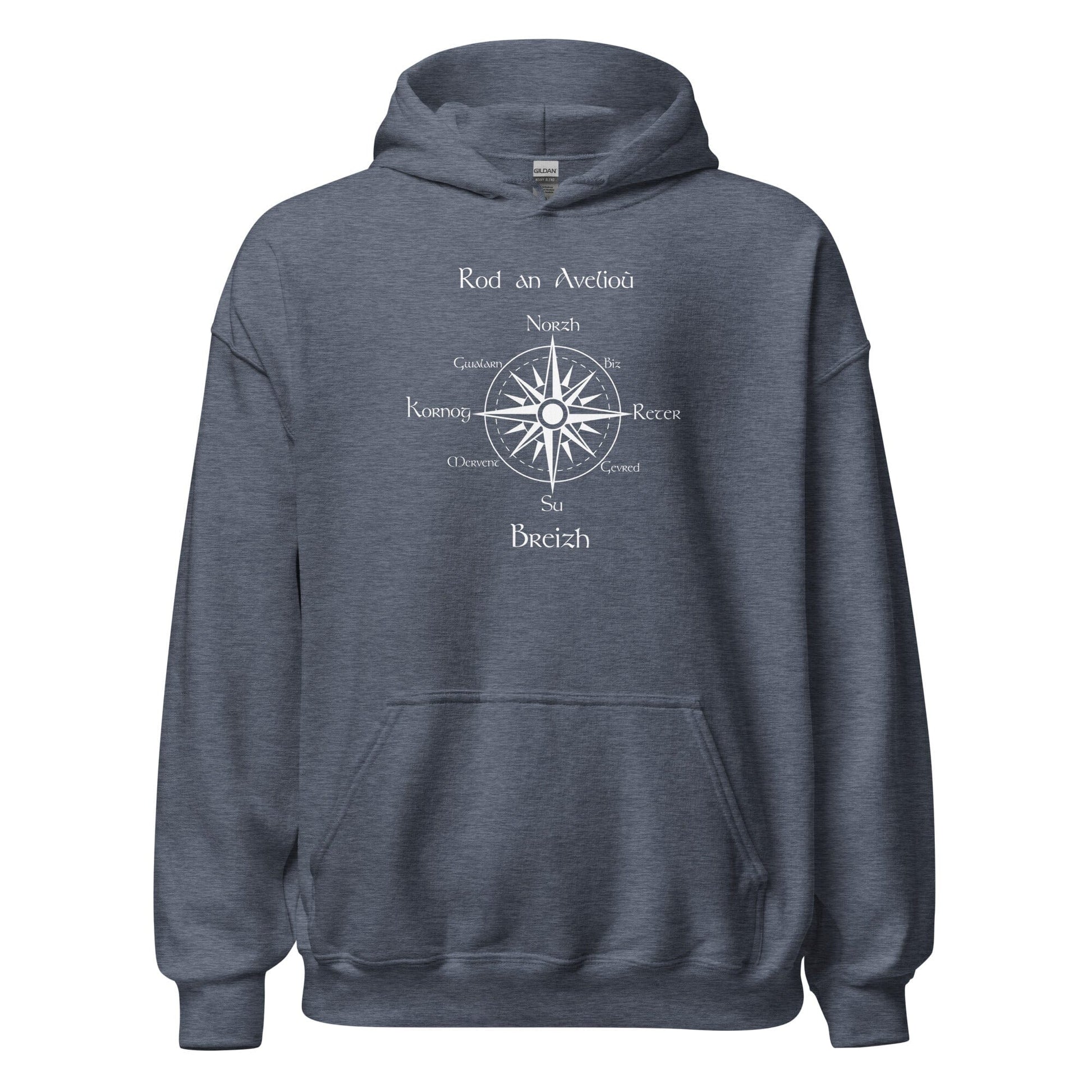 Sweatshirt unisexe à capuche rod an avelioù sweat-shirt Bevet Breizh Heather Sport Dark Navy S 