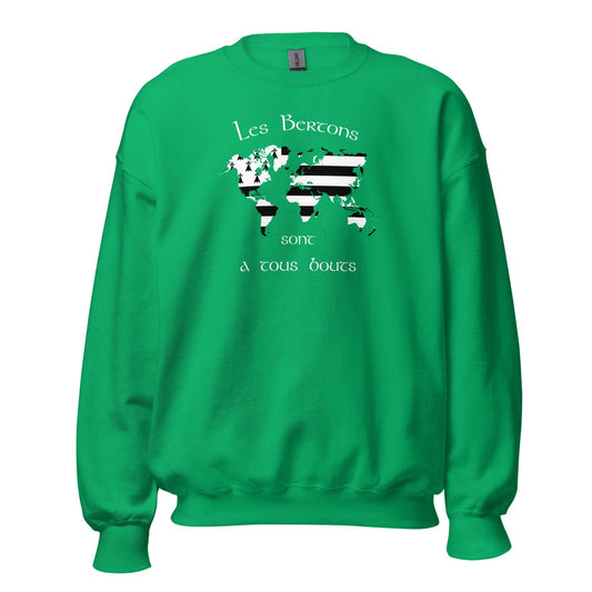 Sweatshirt Unisexe à Col Rond les Bertons sont a tous bouts sweat-shirt Bevet Breizh Vert menthe S 