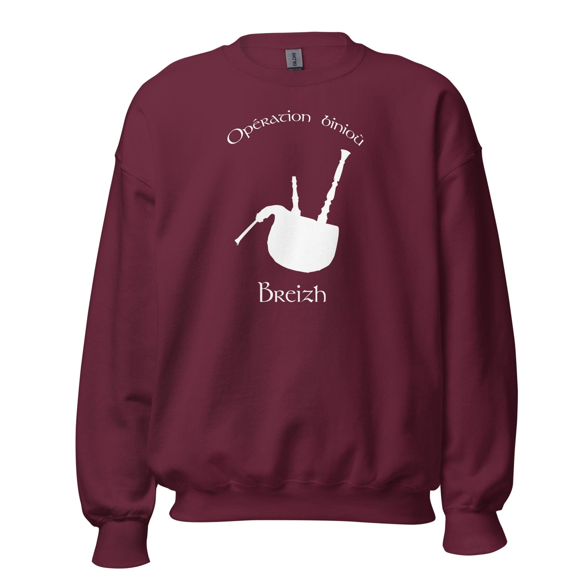Sweatshirt Unisexe à Col Rond opération binioù sweatshirt Bevet Breizh Bordeaux S 