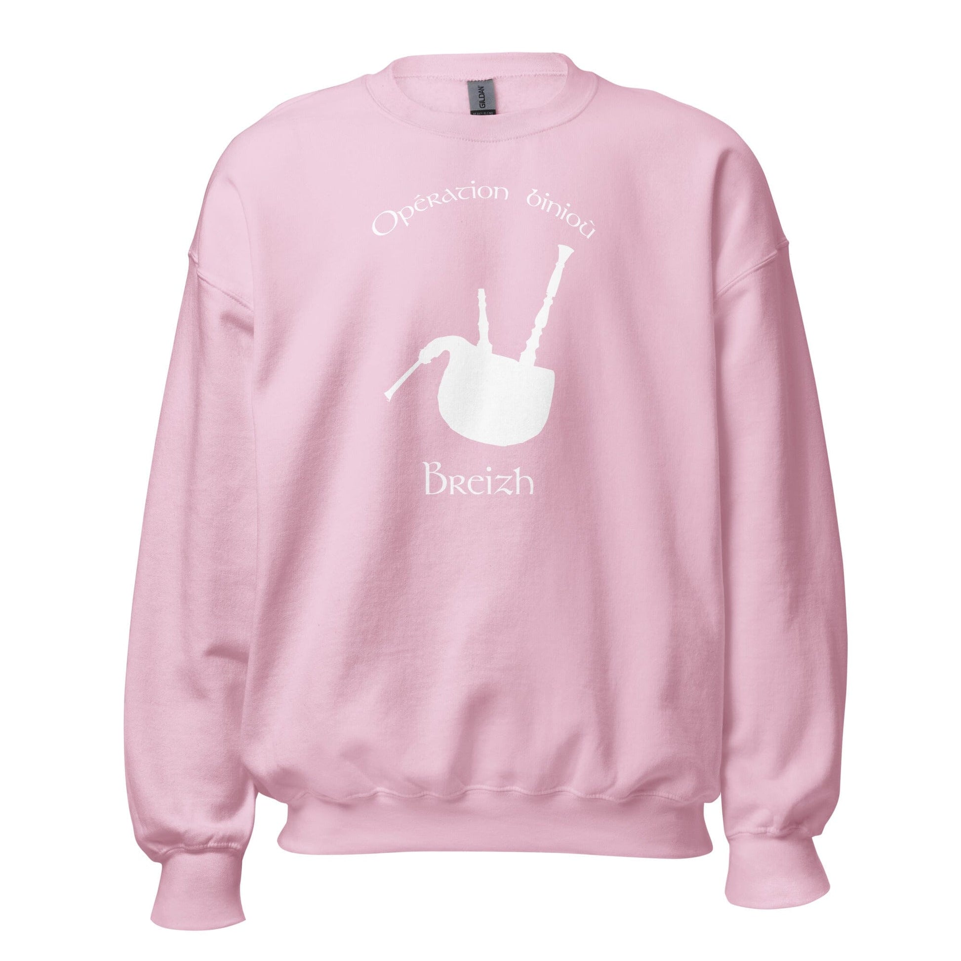 Sweatshirt Unisexe à Col Rond opération binioù sweatshirt Bevet Breizh Rose Clair S 
