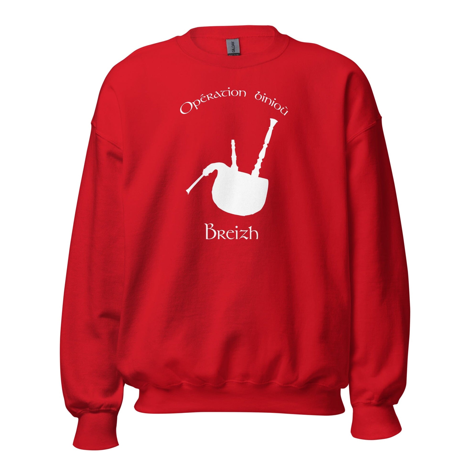 Sweatshirt Unisexe à Col Rond opération binioù sweatshirt Bevet Breizh Rouge S 