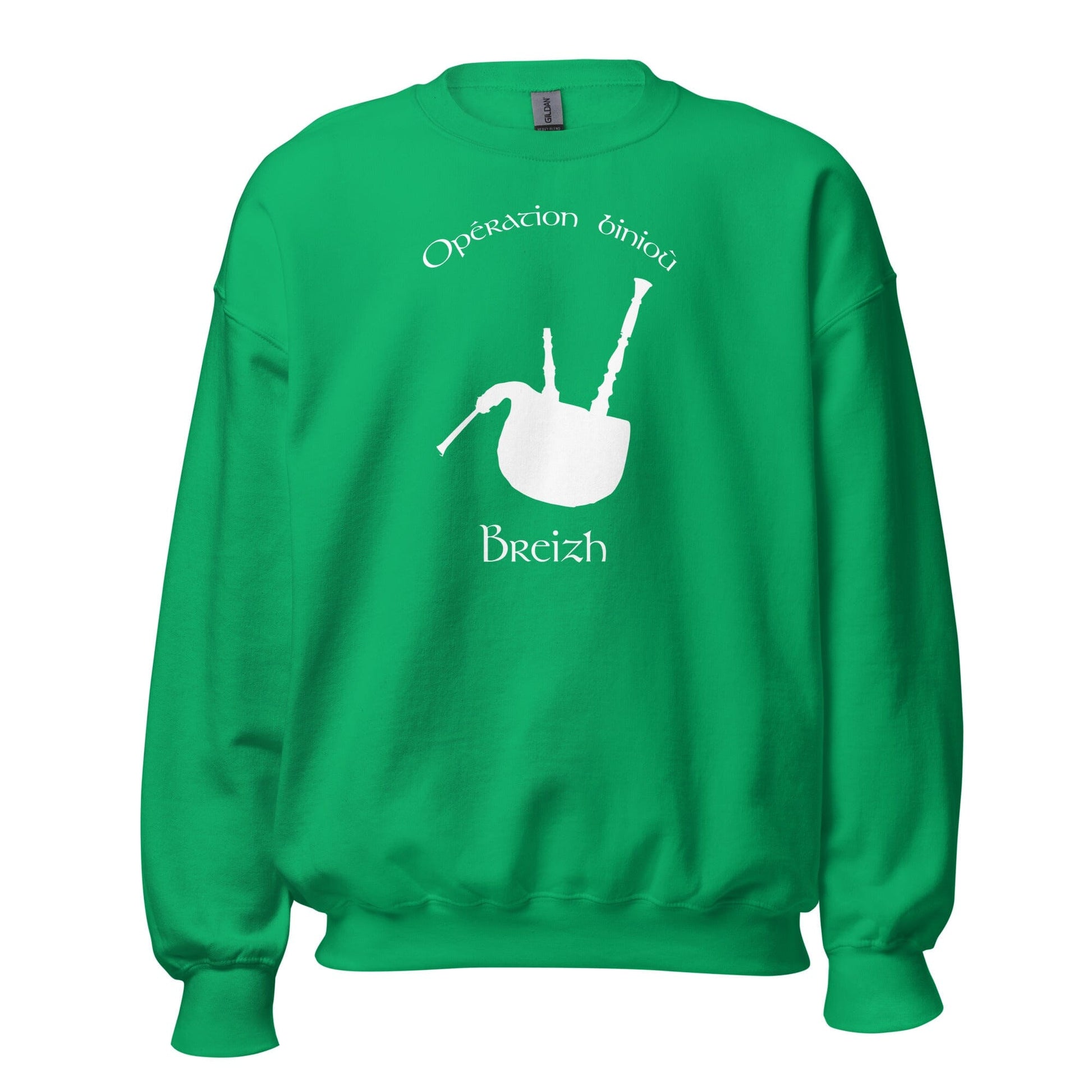 Sweatshirt Unisexe à Col Rond opération binioù sweatshirt Bevet Breizh Vert menthe S 
