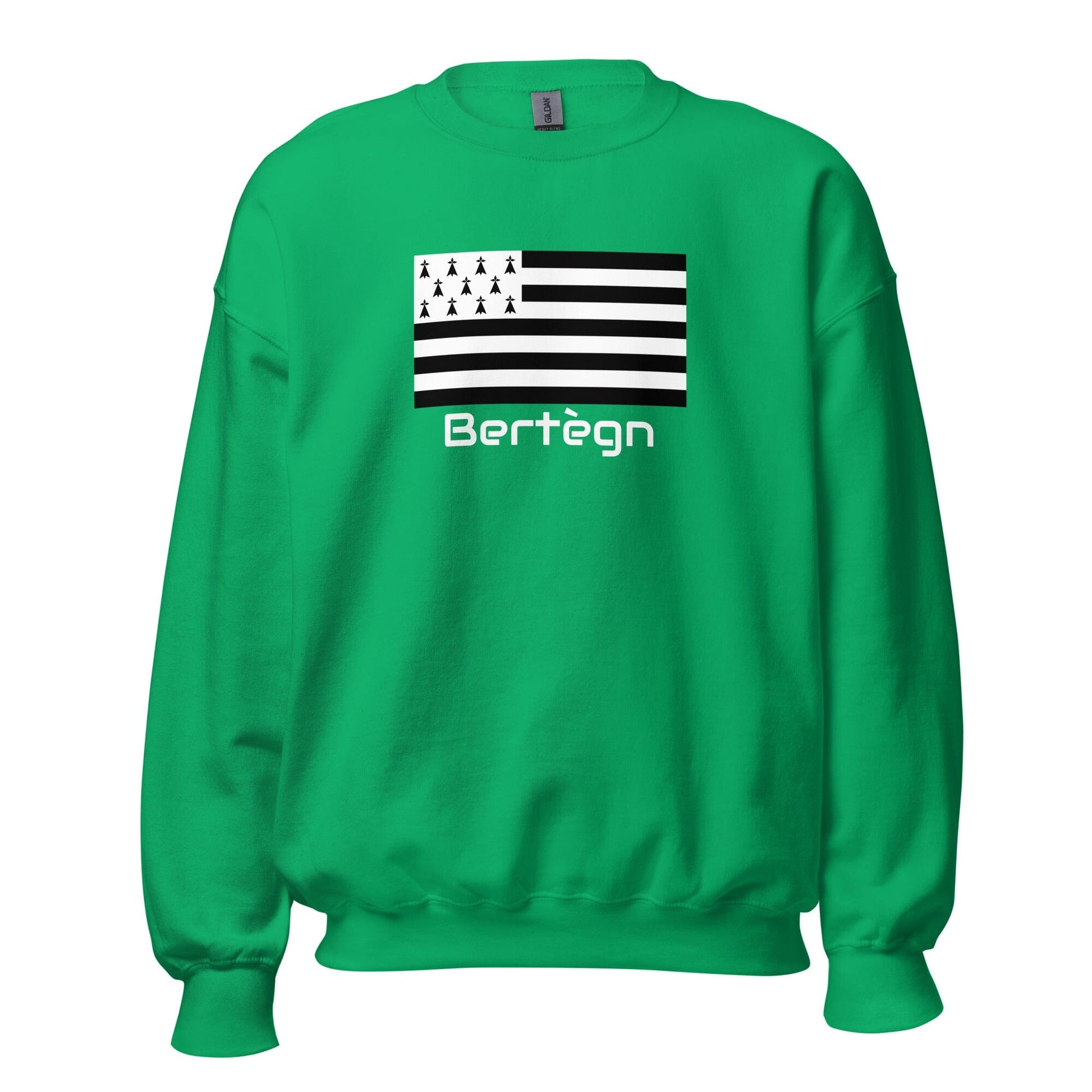 Sweatshirt unisexe Gwenn Ha Du Bertègn sweat-shirt Bevet Breizh Vert menthe S 
