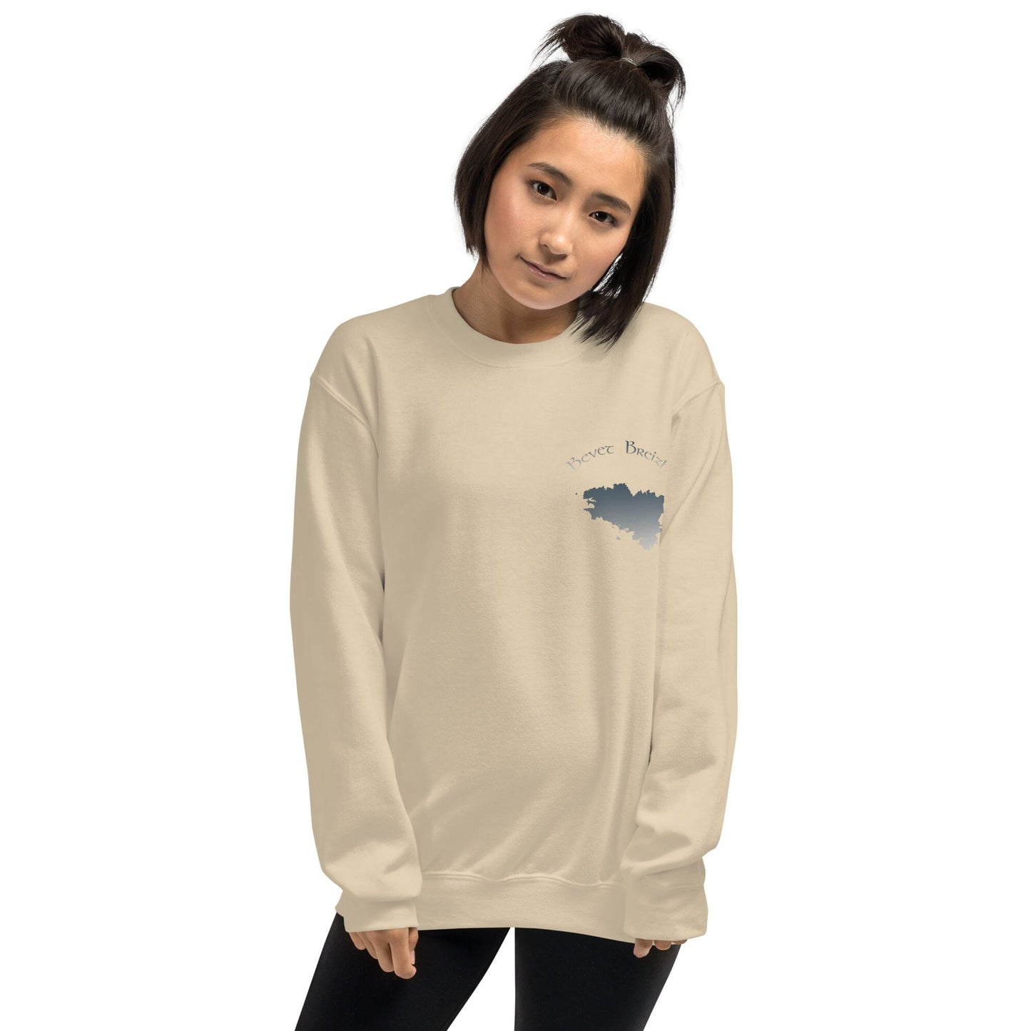 Sweatshirt unisexe gwenn ha du Breizh ma bro sweatshirt Bevet Breizh 