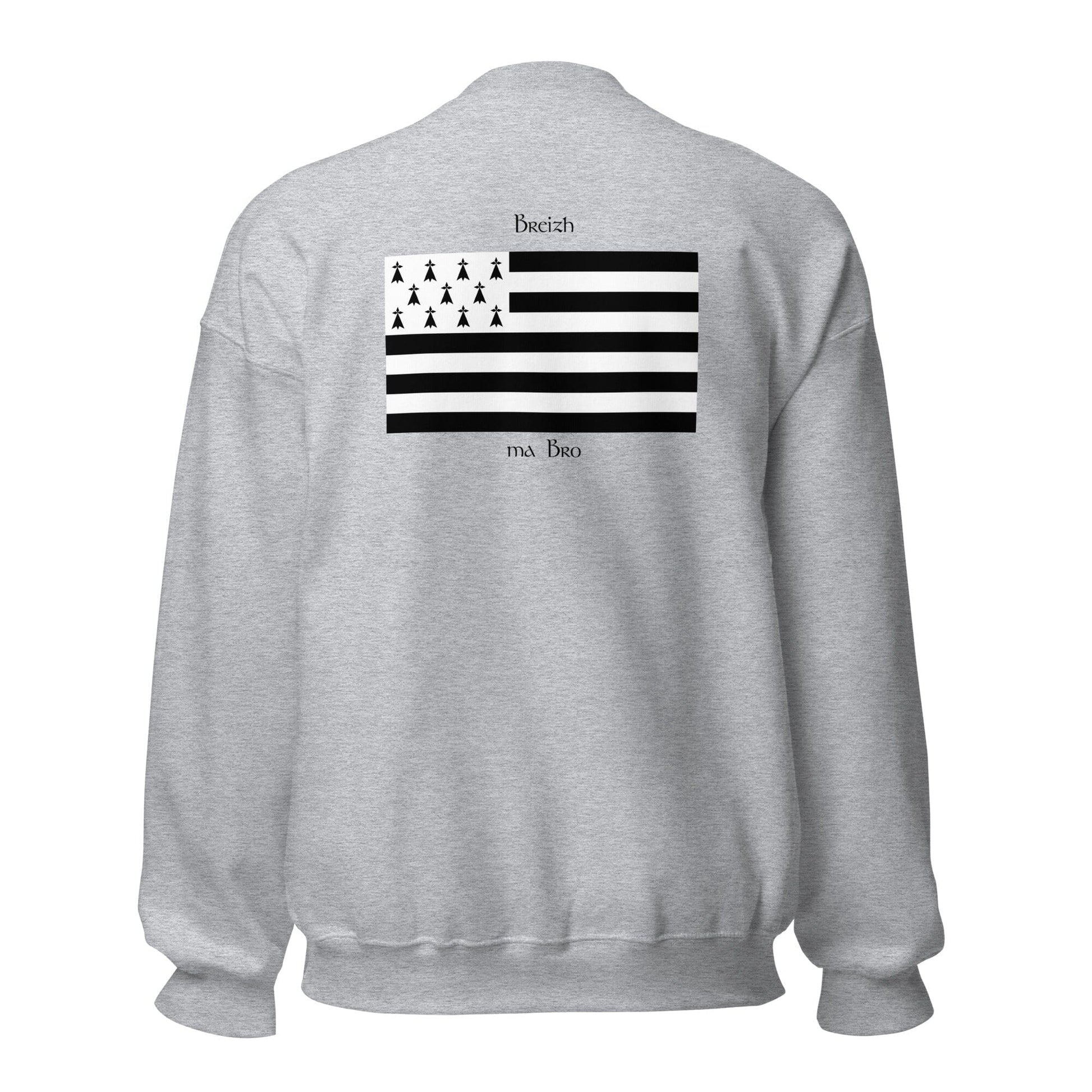 Sweatshirt unisexe gwenn ha du Breizh ma bro sweatshirt Bevet Breizh 