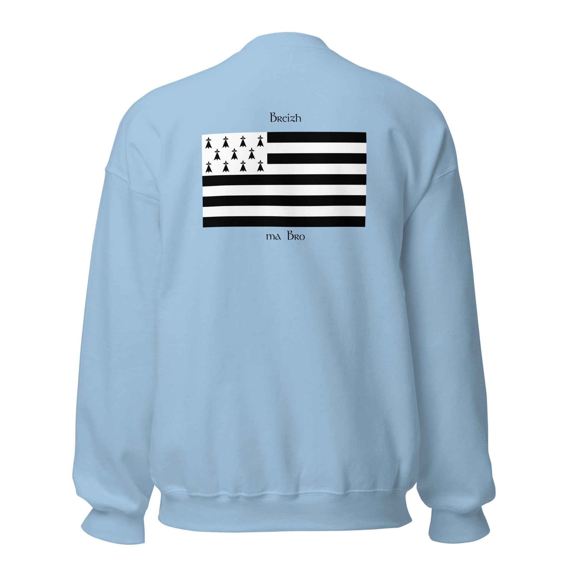 Sweatshirt unisexe gwenn ha du Breizh ma bro sweatshirt Bevet Breizh 