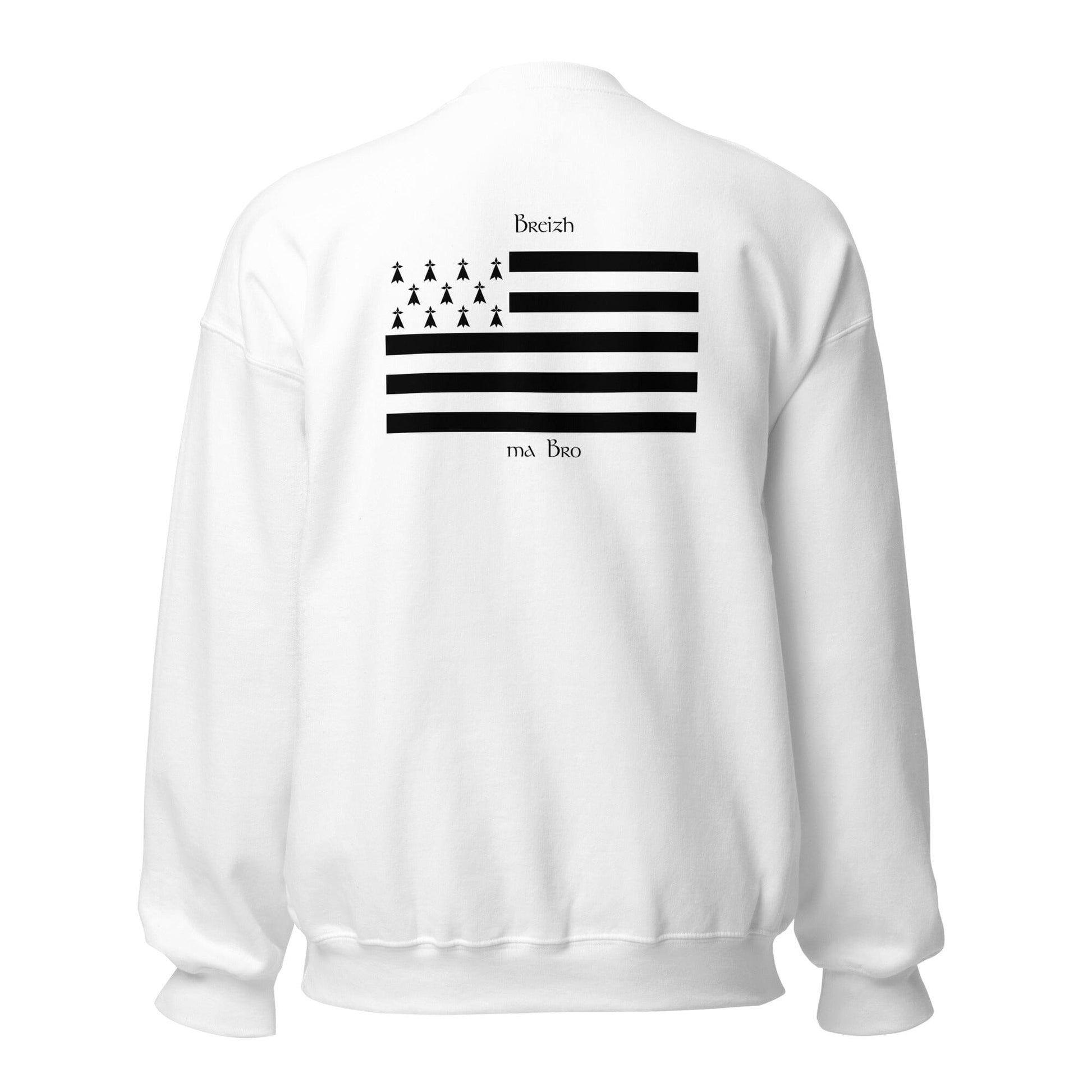 Sweatshirt unisexe gwenn ha du Breizh ma bro sweatshirt Bevet Breizh 