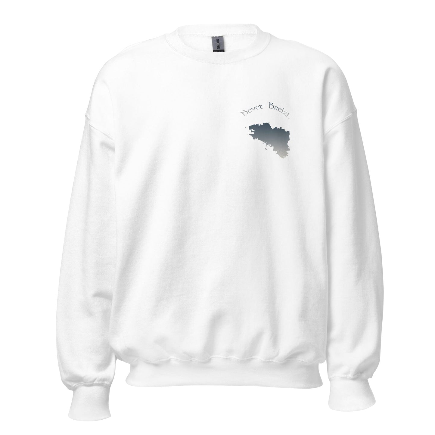 Sweatshirt unisexe gwenn ha du Breizh ma bro sweatshirt Bevet Breizh Blanc S 