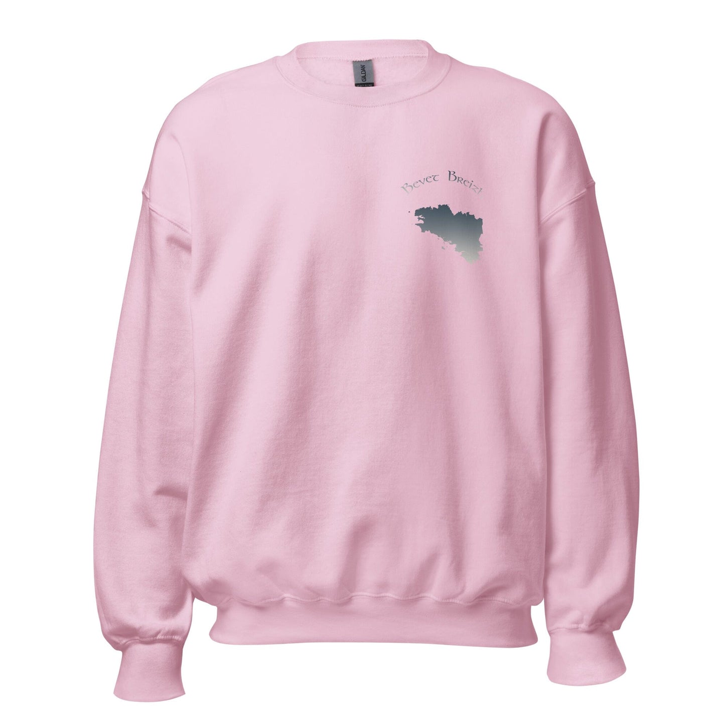 Sweatshirt unisexe gwenn ha du Breizh ma bro sweatshirt Bevet Breizh Rose Clair S 