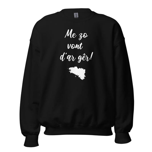 Sweatshirt Unisexe Me zo vont d'ar gêr sweatshirt Bevet Breizh 