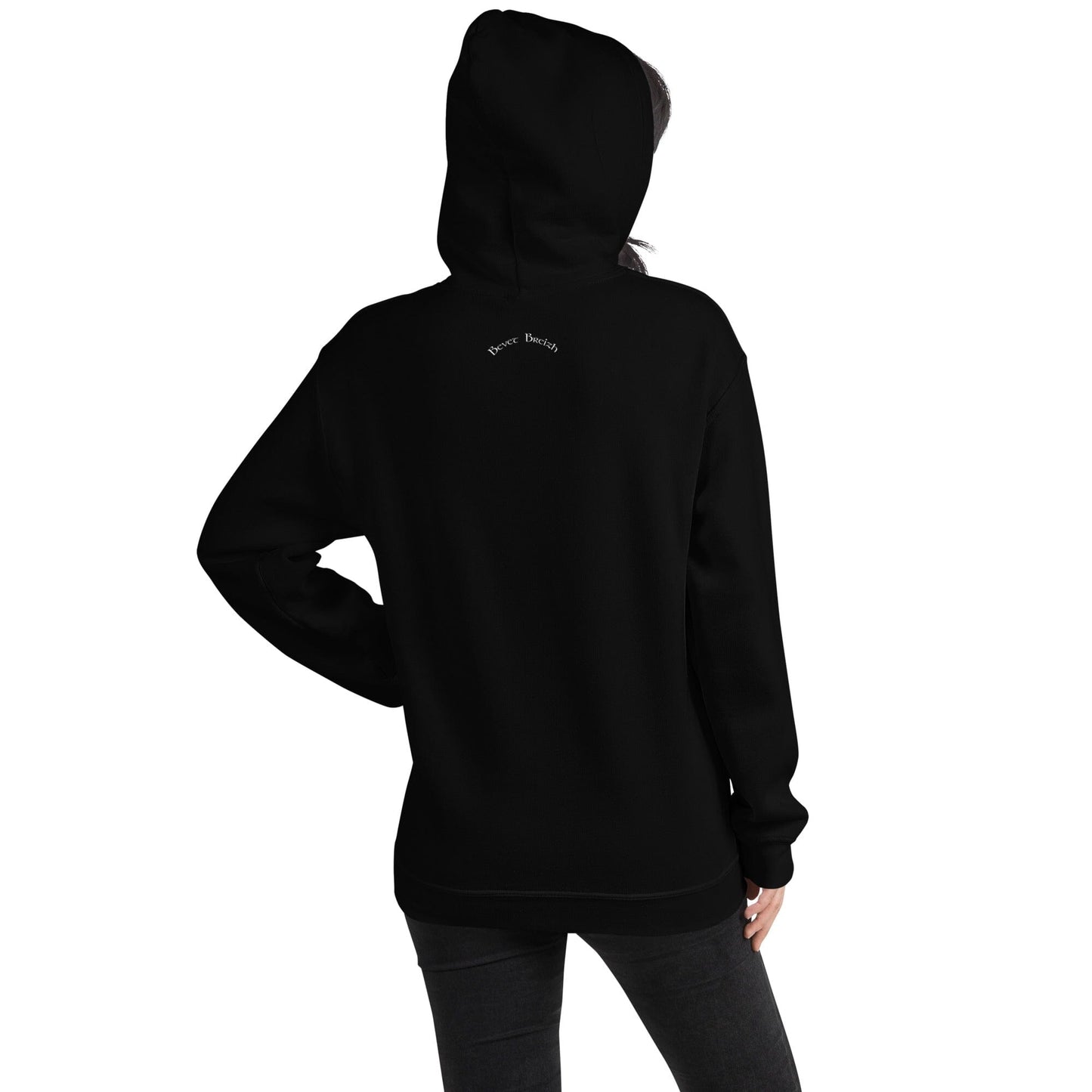 Sweatshirt unisexe noir à capuche Breizh Bevet Breizh 