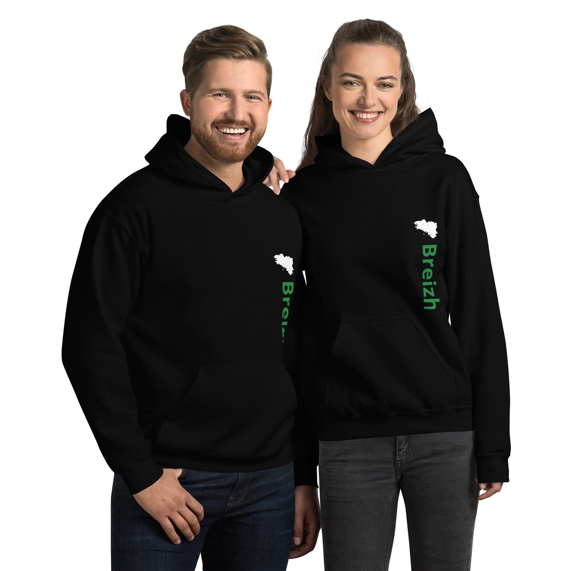 Sweatshirt unisexe noir à capuche Breizh Bevet Breizh S 