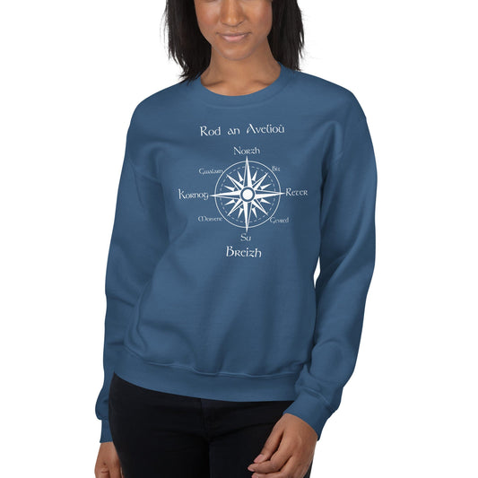 Sweatshirt unisexe rod an avelioù Bevet Breizh Bleu Indigo S 