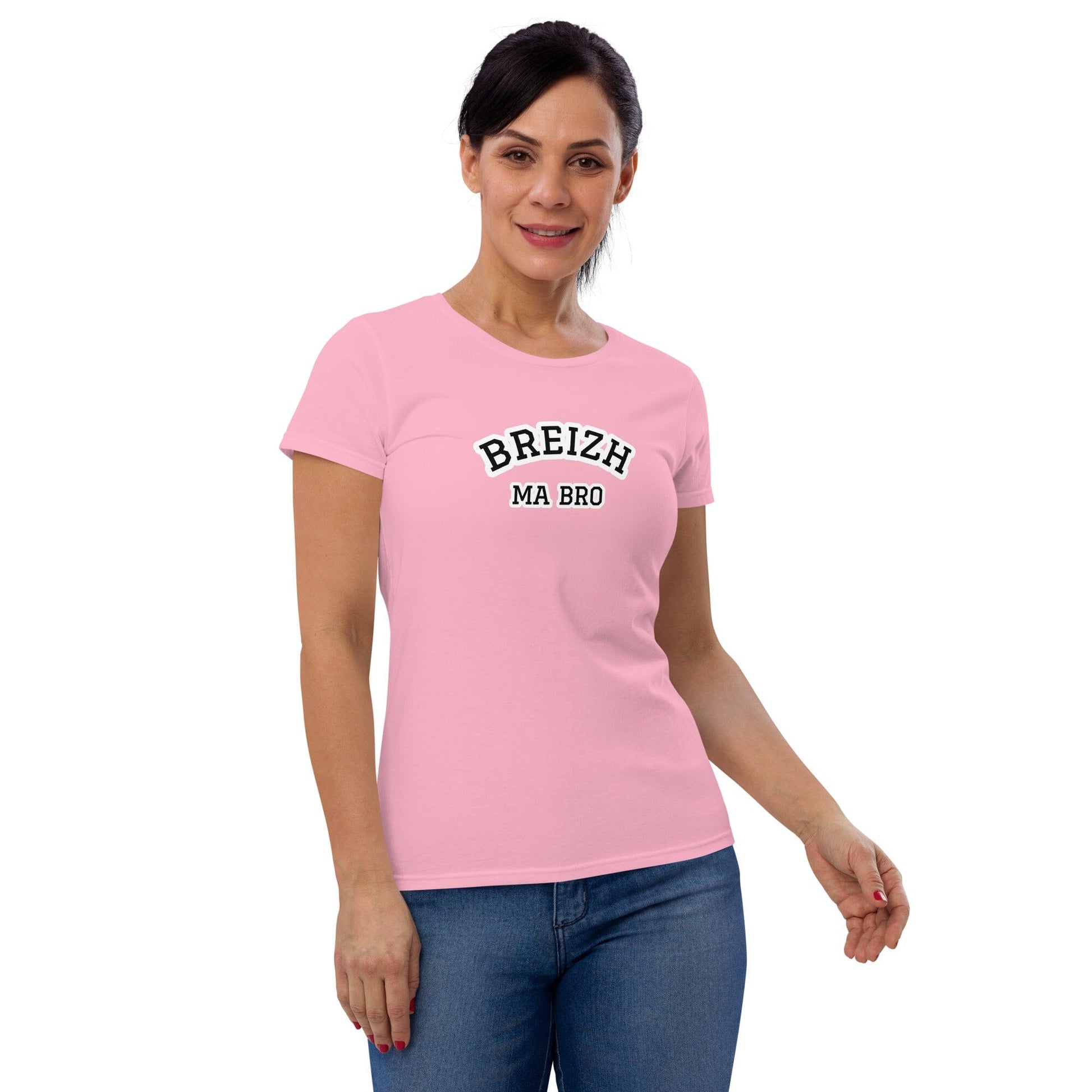 T-shirt à Manches Courtes pour Femmes Bevet Breizh Charity Pink S 