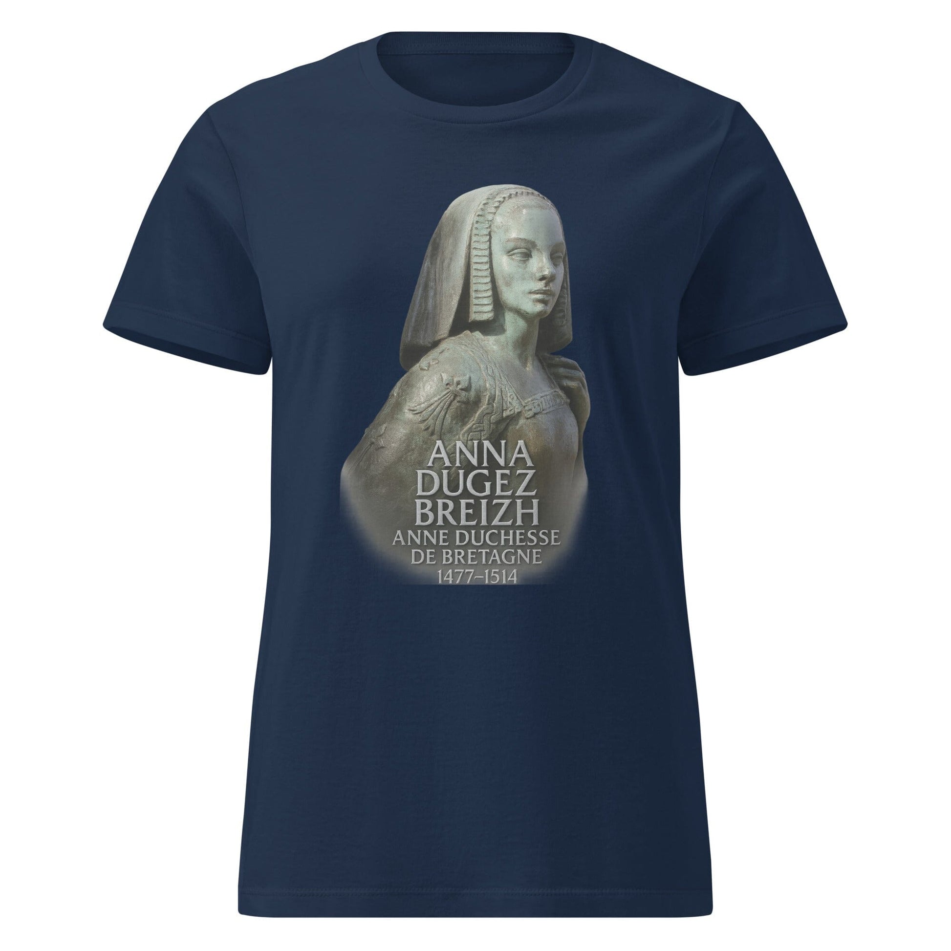 T-shirt Anne de Bretagne pour femme t-shirt Bevet Breizh Bleu Marine S 