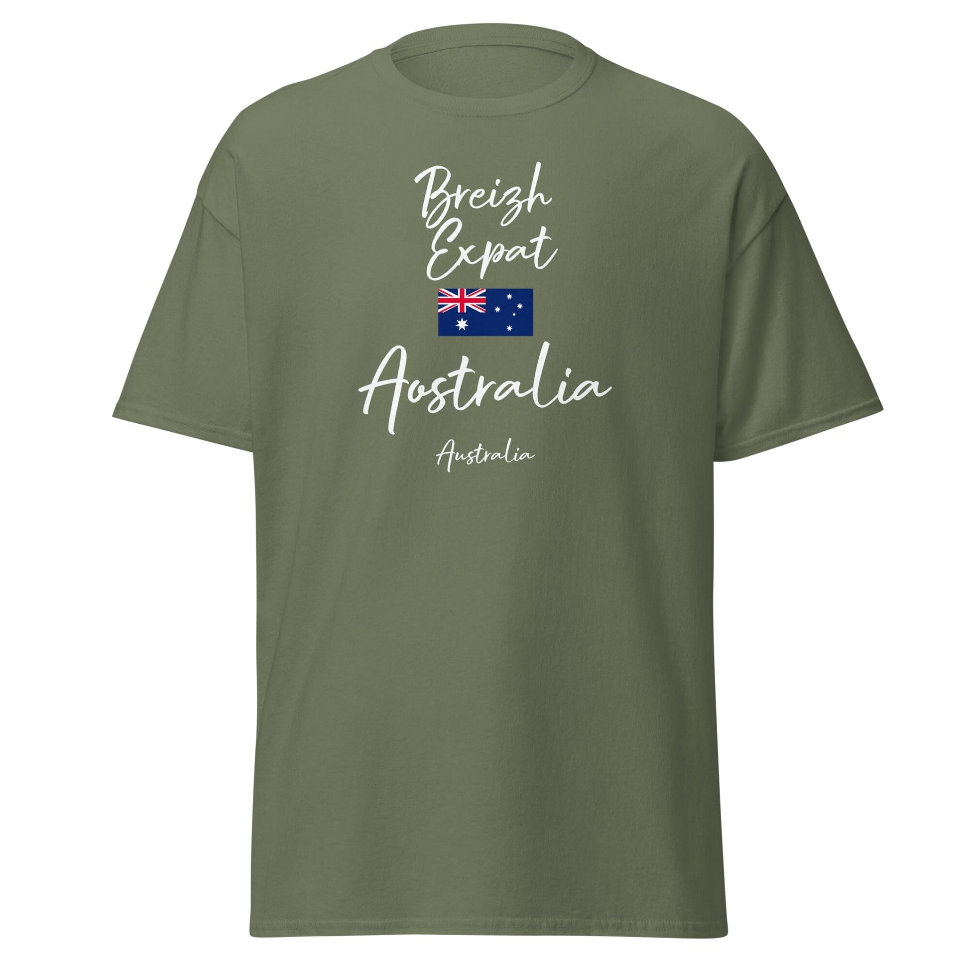 T-shirt Breizh Expat Bretons d'Australie t-shirt Bevet Breizh Vert Militaire S 