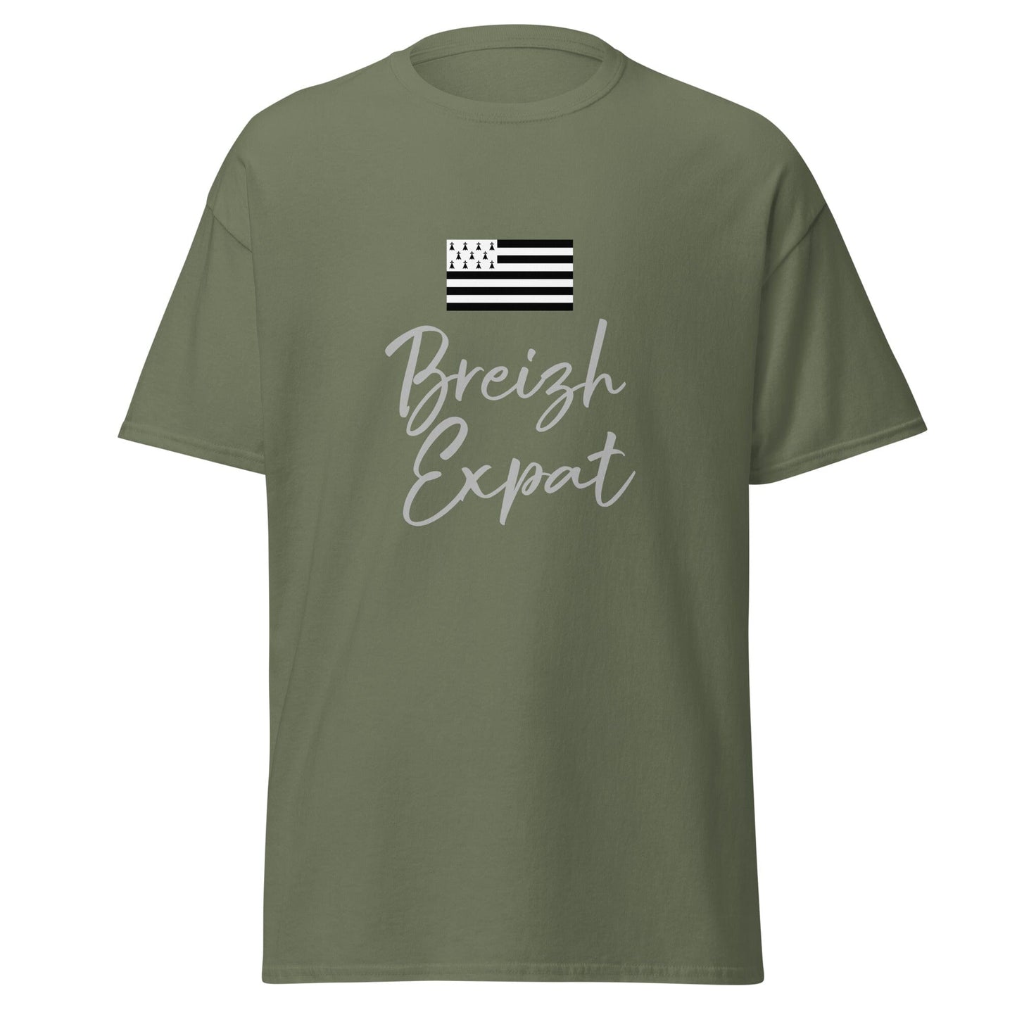 T-shirt Breizh Expat homme t-shirt Bevet Breizh Vert Militaire S 