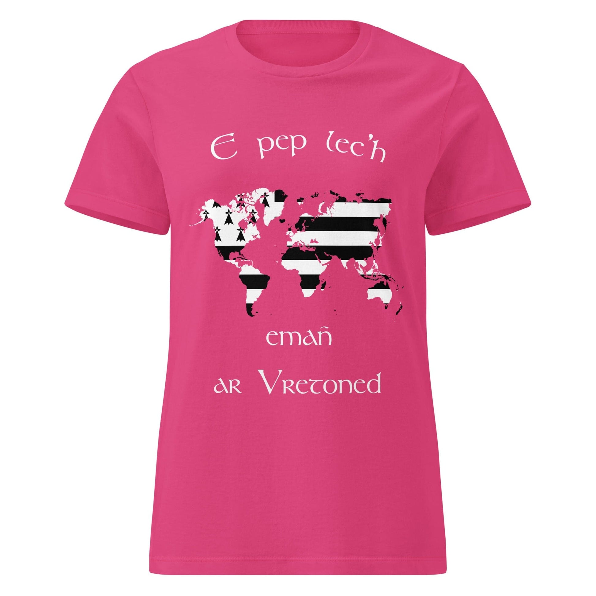 T-shirt breton pour femme E pep lec'h emañ ar Vretoned Bevet Breizh Heliconia S 