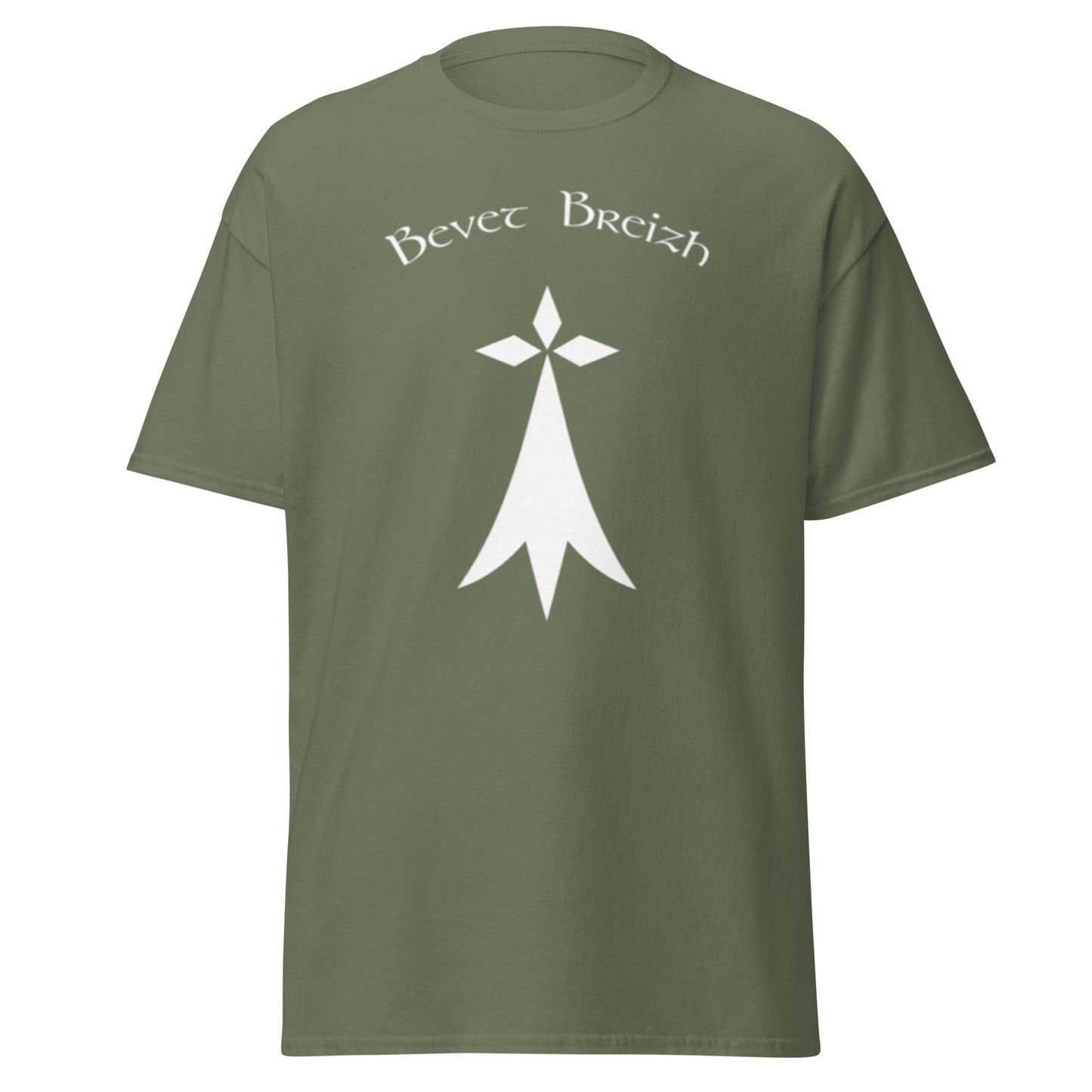 T-shirt Bro Gozh Ma Zadoù pour homme Bevet Breizh Vert Militaire S 