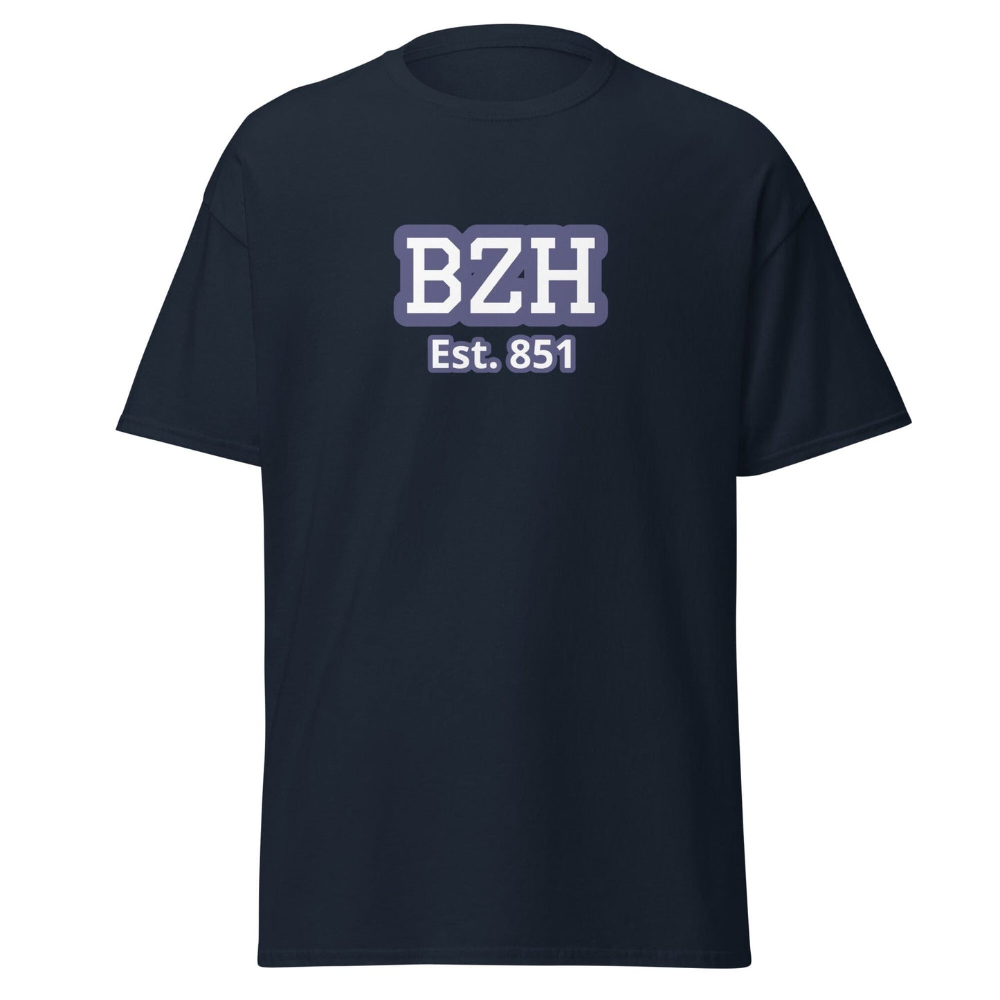 T-shirt BZH est. 851 pour homme t-shirt Bevet Breizh Bleu Marine S 