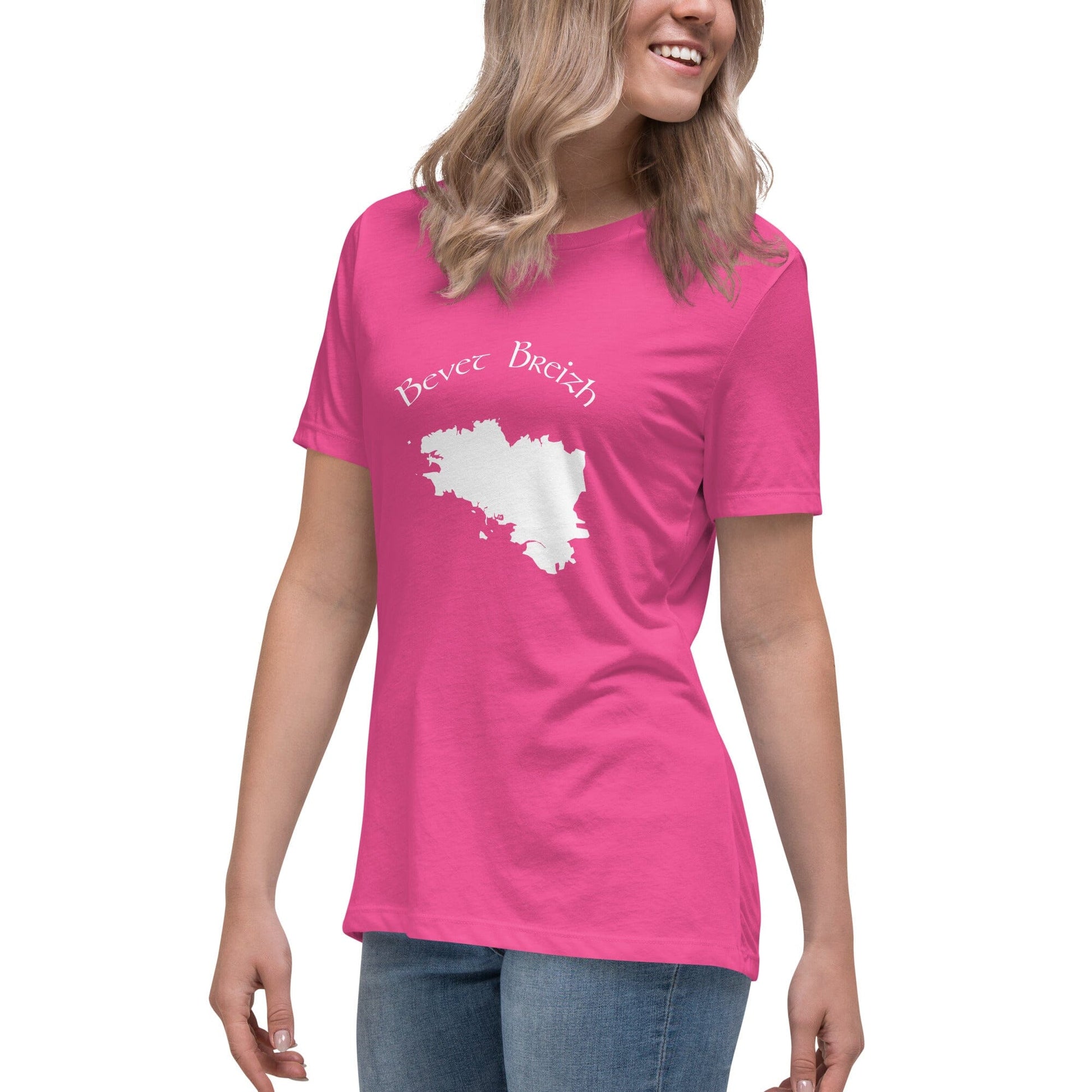 T-shirt Décontracté pour Femme Bevet breizh Bevet Breizh Rose bonbon S 