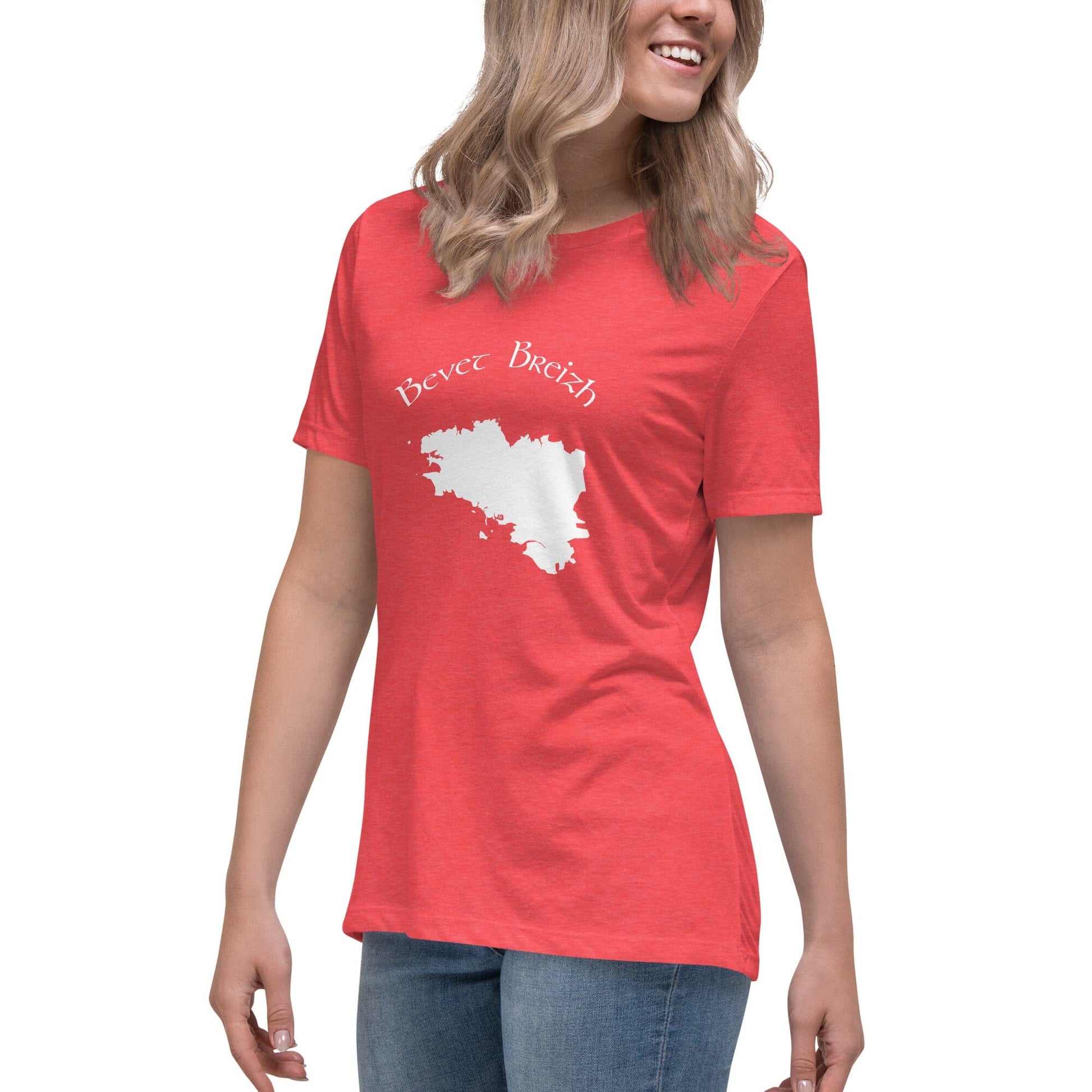 T-shirt Décontracté pour Femme Bevet breizh Bevet Breizh Rouge Chiné S 