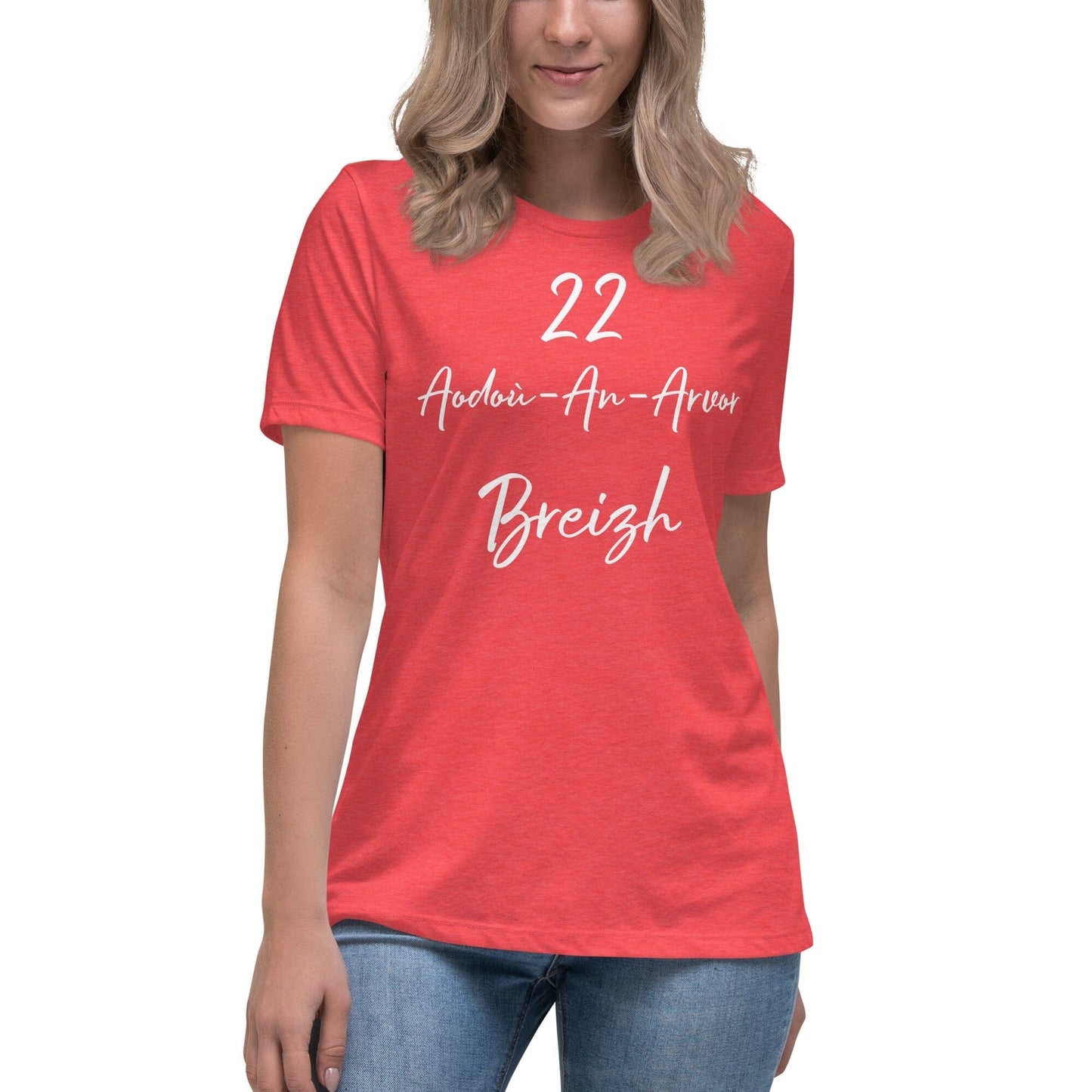 T-shirt femme 22 Aodoù-an-Arvor Breizh t-shirt Bevet Breizh Rouge Chiné S 