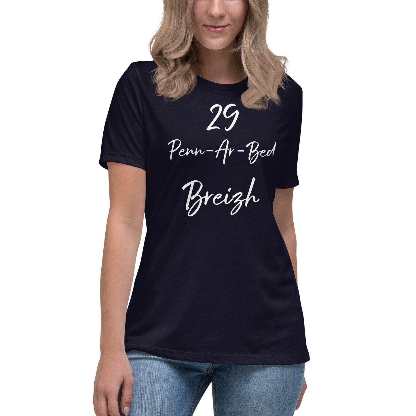 T-shirt femme 29 Penn-Ar-Bed Breizh Bevet Breizh Bleu Marine S 