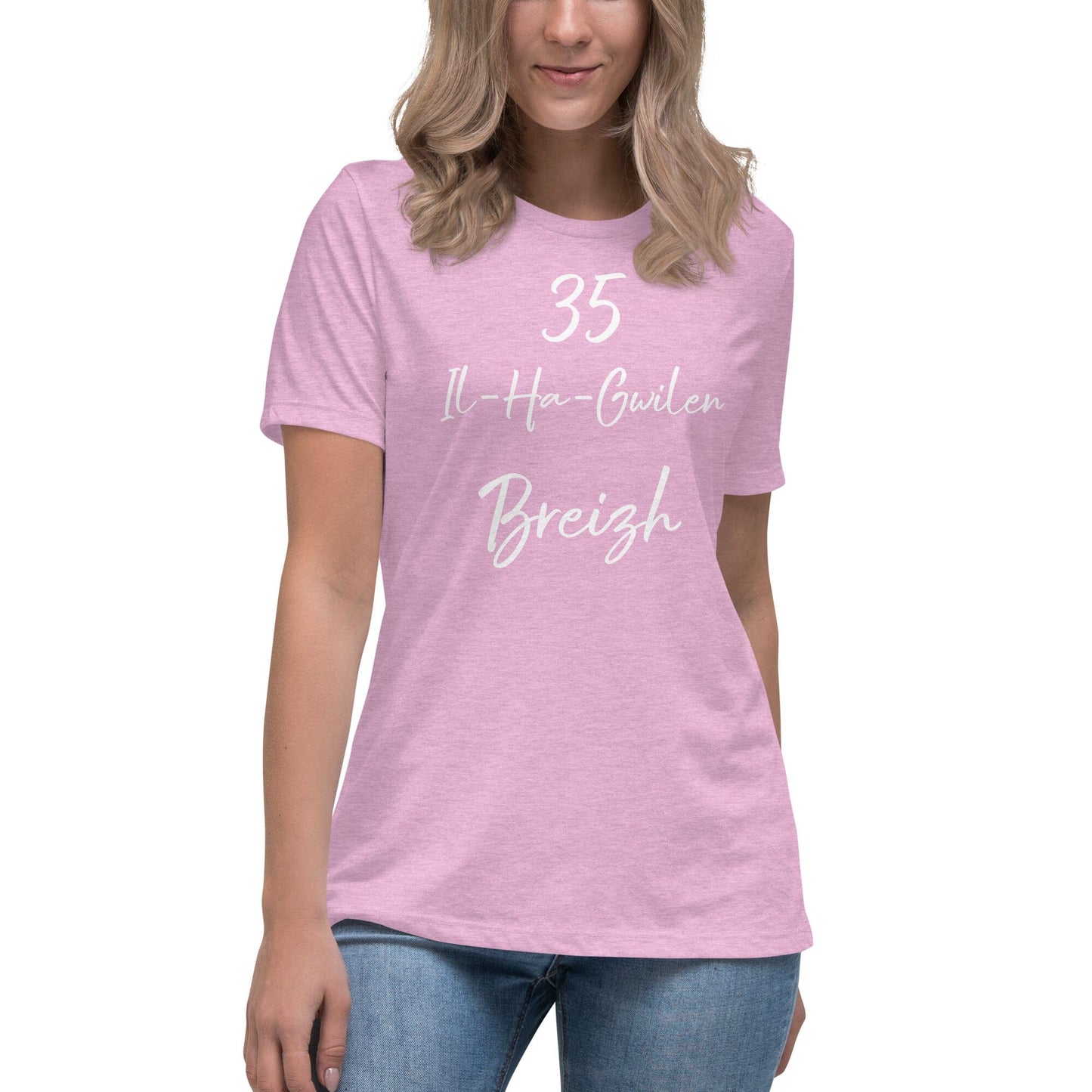 T-shirt femme 35 Il-Ha-Gwilen Breizh t-shirt Bevet Breizh Lilas Chiné S 