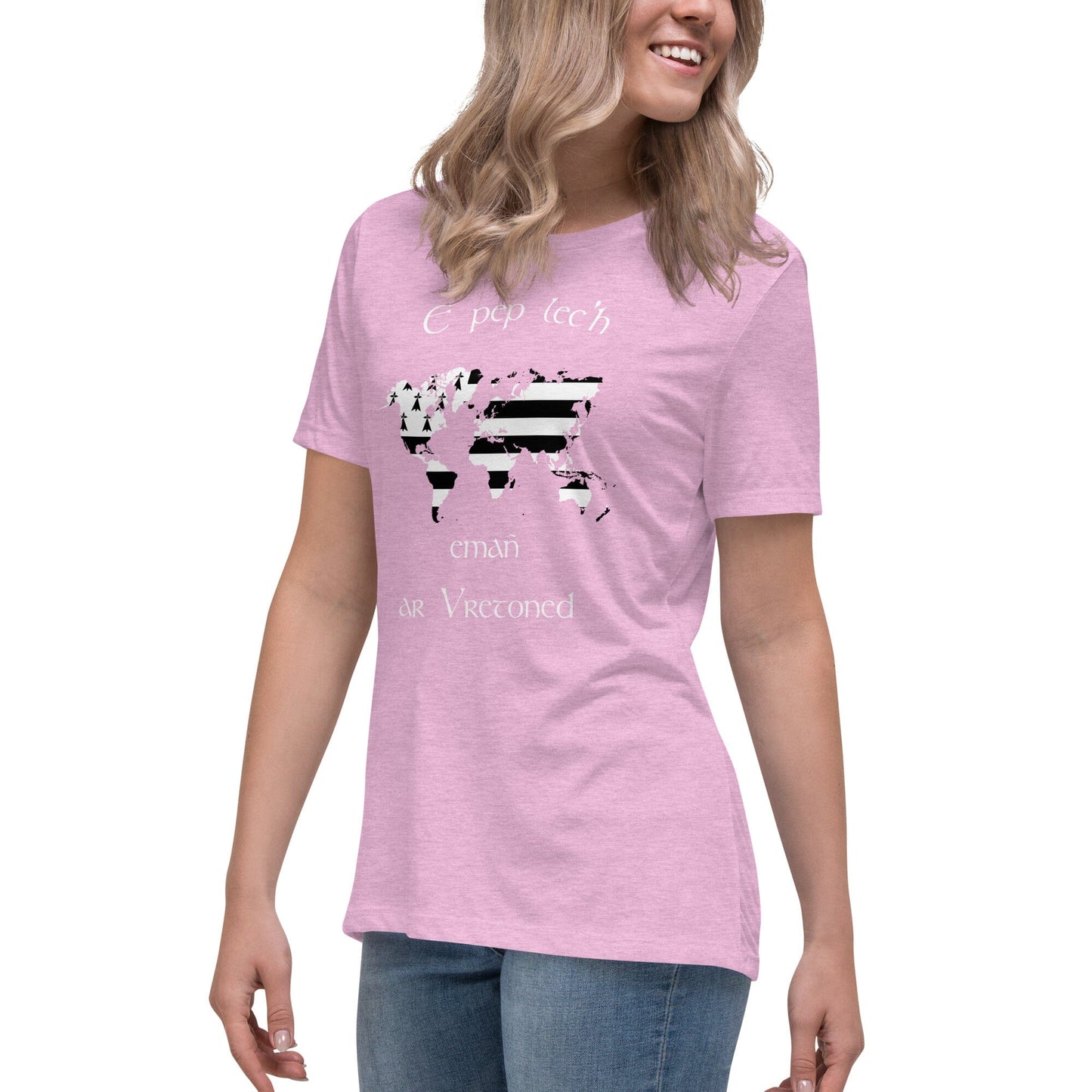 T-shirt Femme E pep lec'h emañ ar Vretoned t-shirt Bevet Breizh 