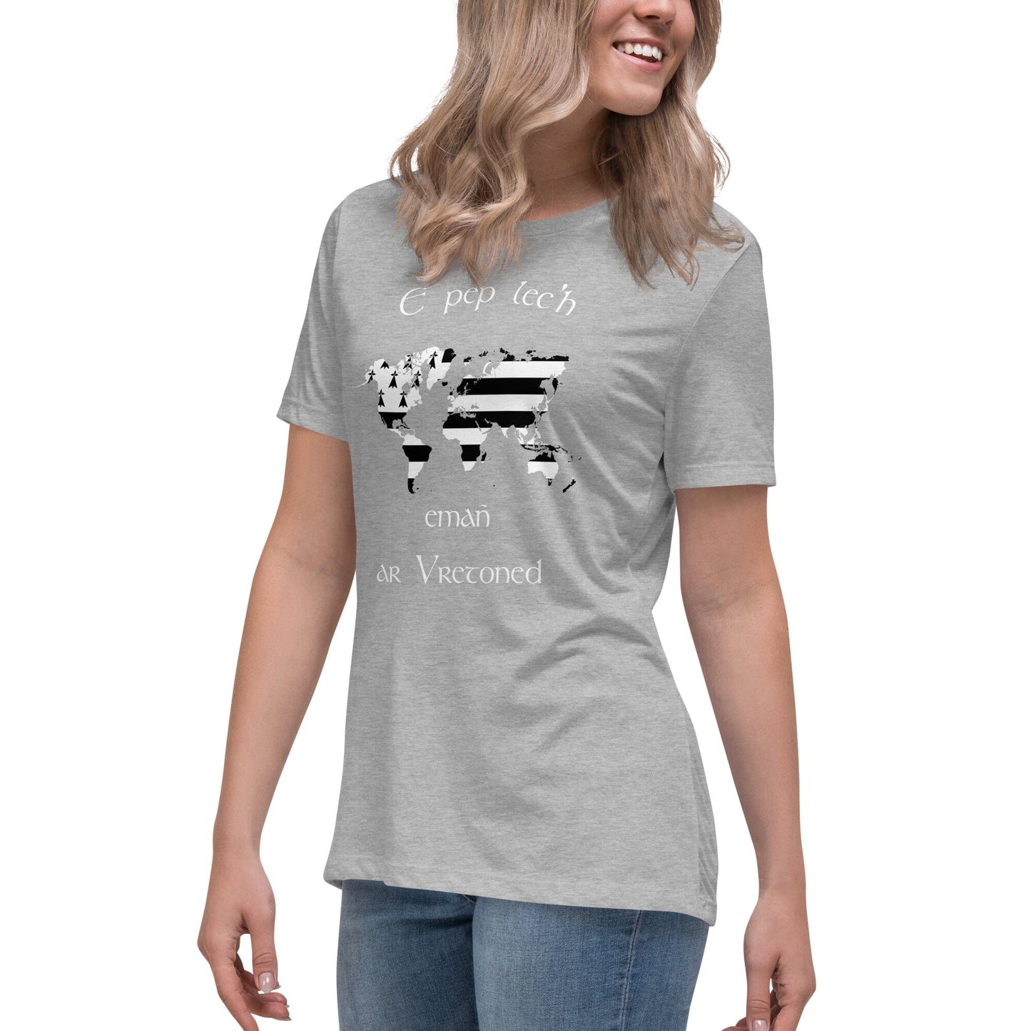 T-shirt Femme E pep lec'h emañ ar Vretoned t-shirt Bevet Breizh 