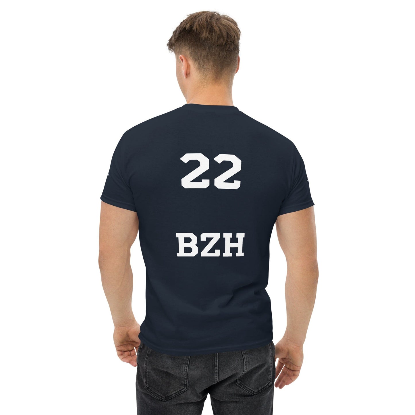 T-shirt homme 22 BZH Bevet Breizh Bleu Marine S 