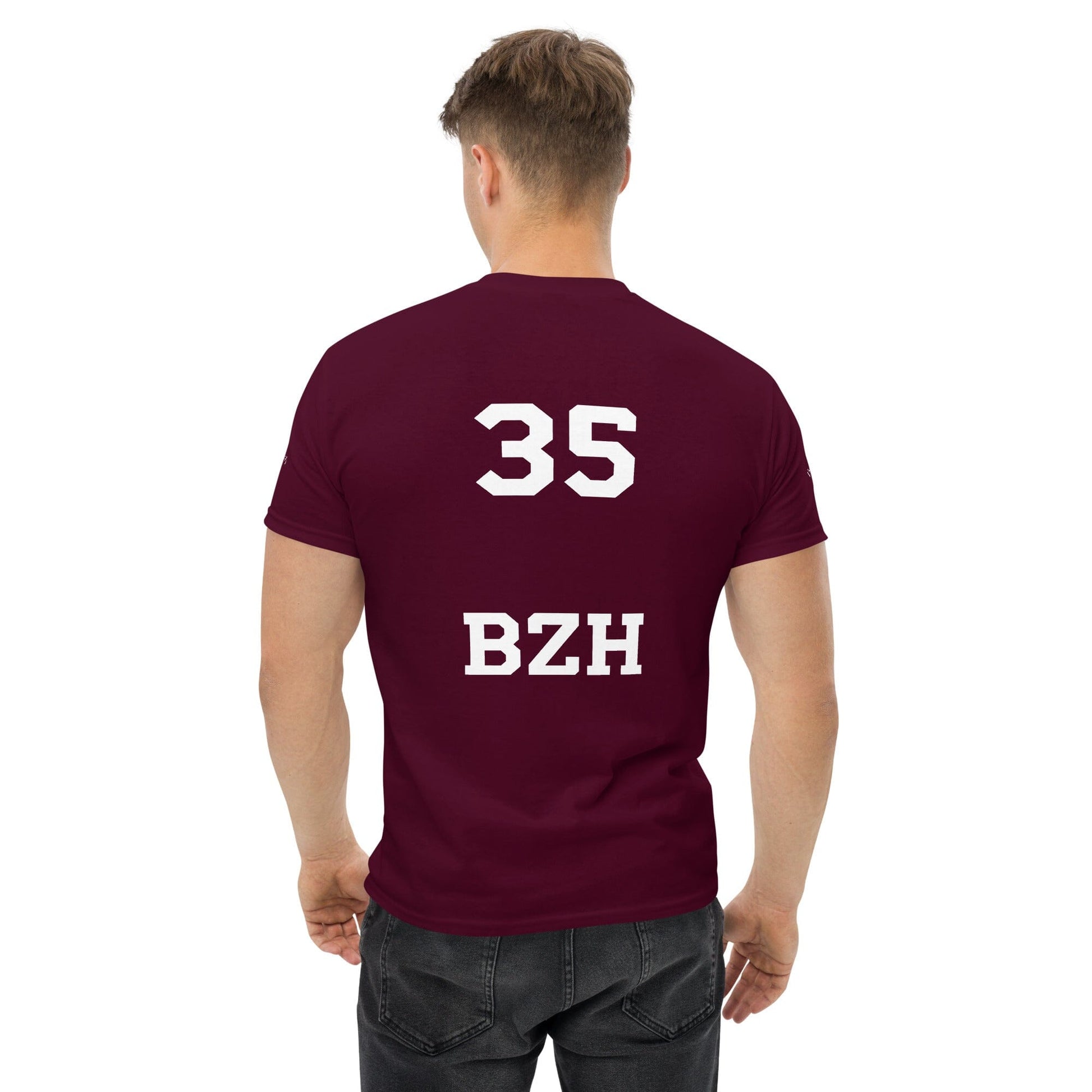 T-shirt homme ''35 BZH'' Bevet Breizh Bordeaux S 