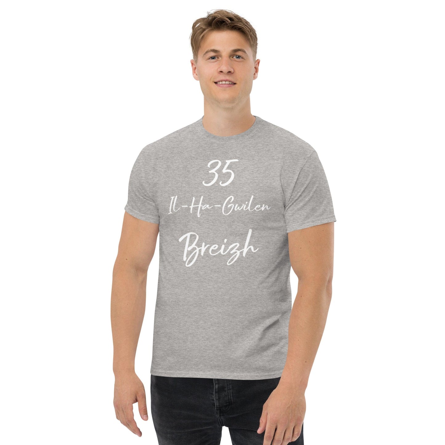 T-shirt homme 35 Il-ha-Gwilen Breizh Bevet Breizh Gris Sport S 