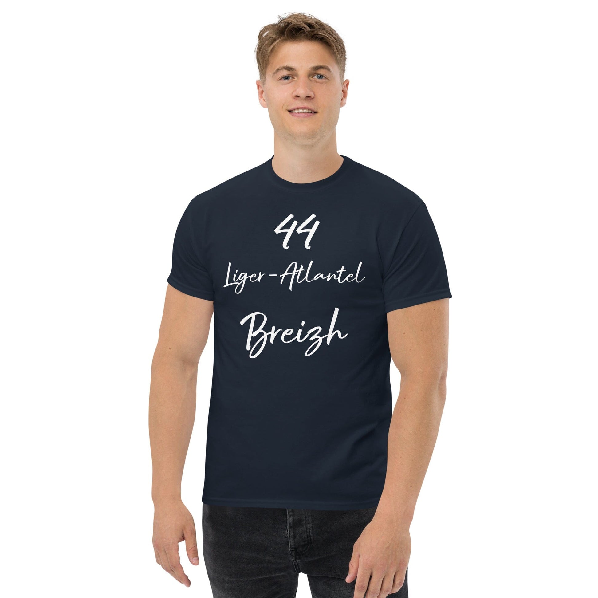 T-shirt homme 44 Liger-Atlantel Breizh Bevet Breizh Bleu Marine S 