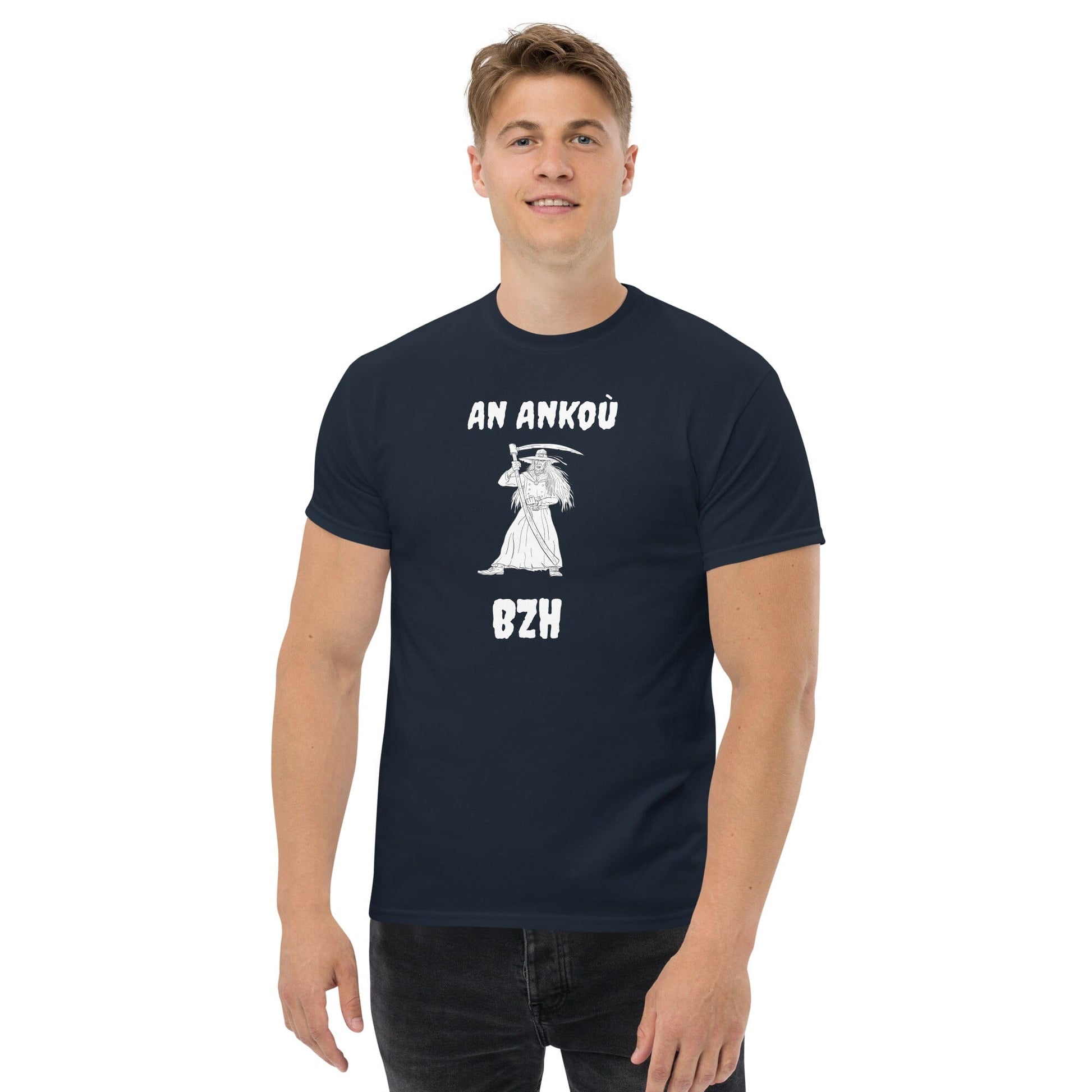 T-shirt homme An Ankoù Bevet Breizh Bleu Marine S 