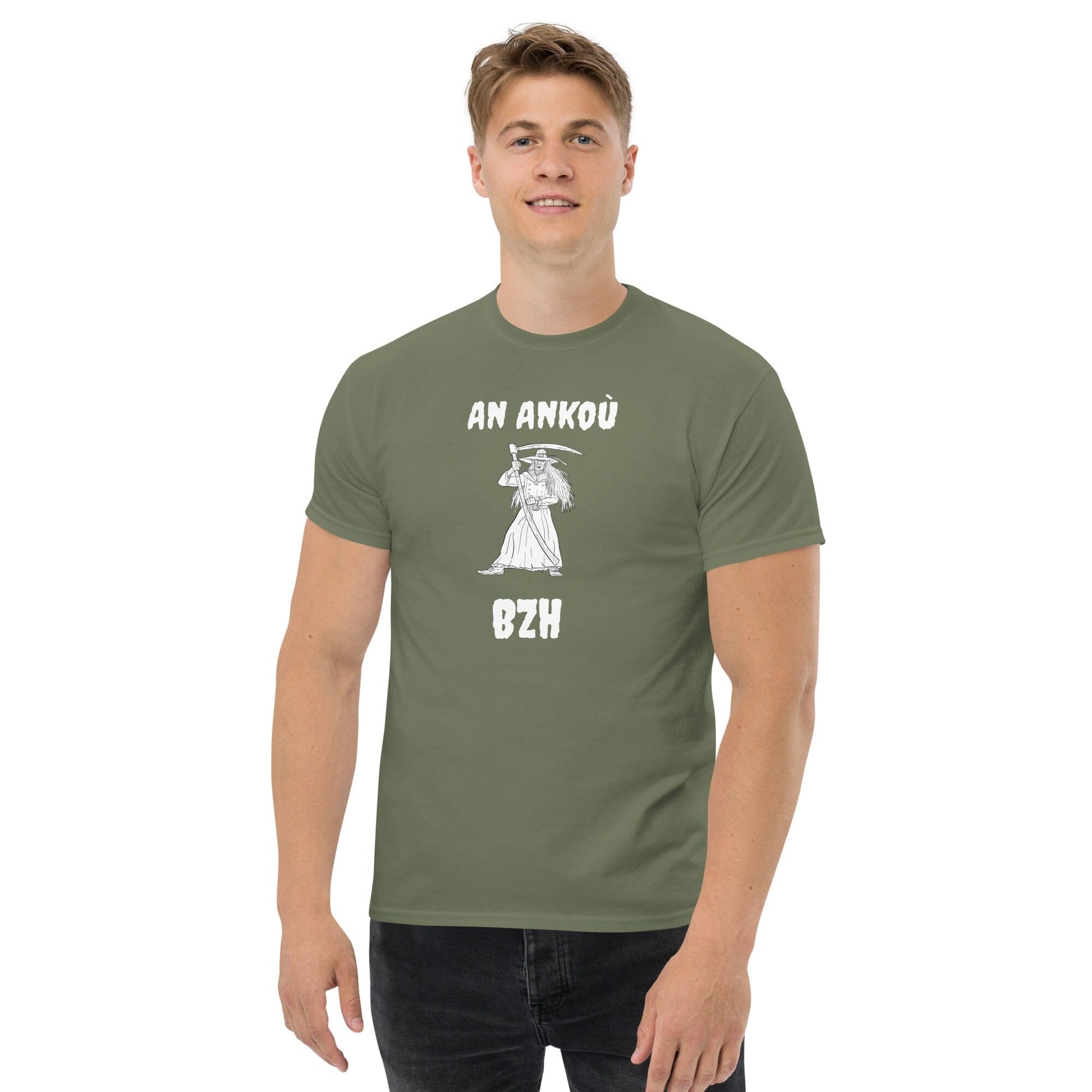 T-shirt homme An Ankoù Bevet Breizh Vert Militaire S 