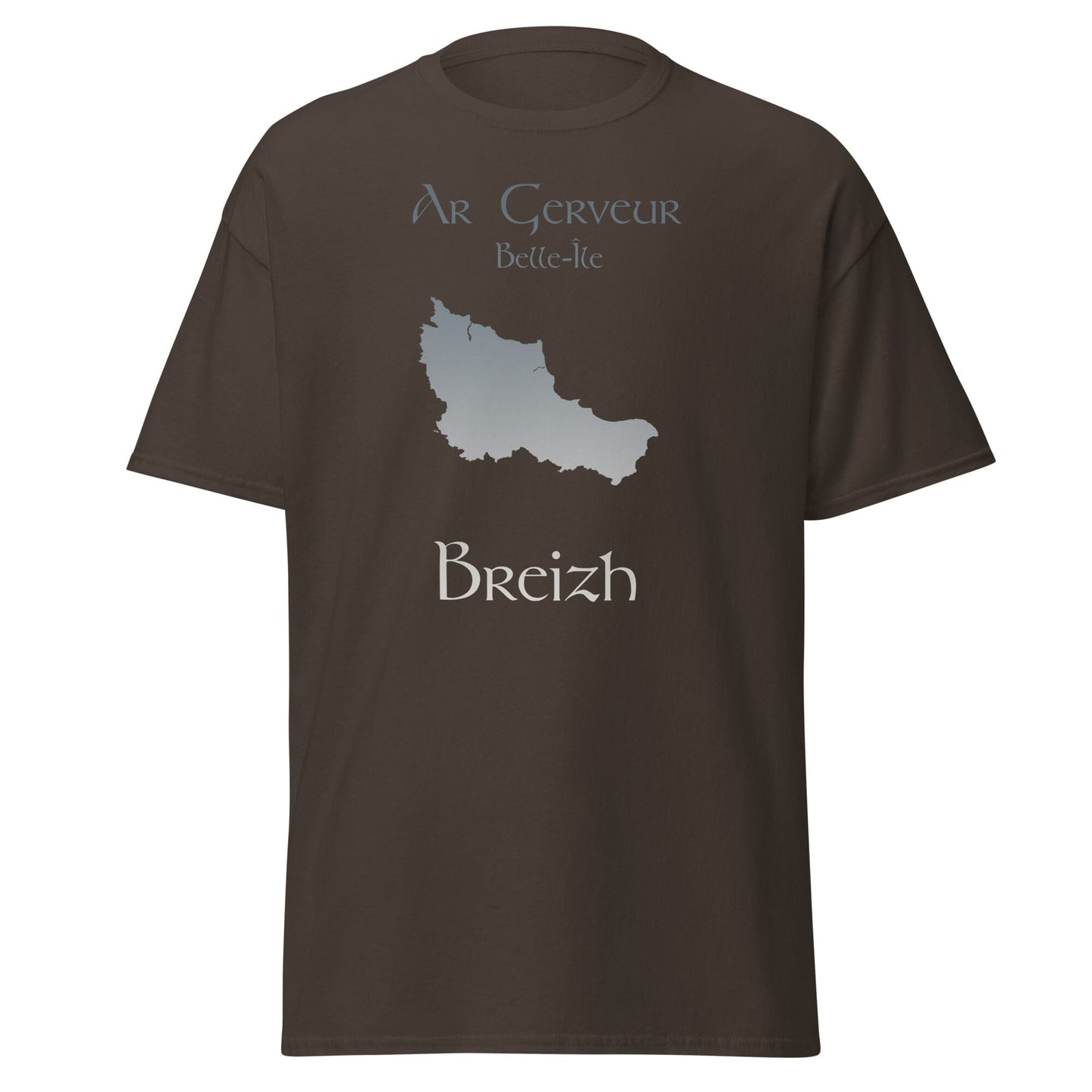 T-shirt homme Ar Gerveur Belle-Île Breizh t-shirt Bevet Breizh Chocolat Noir S 