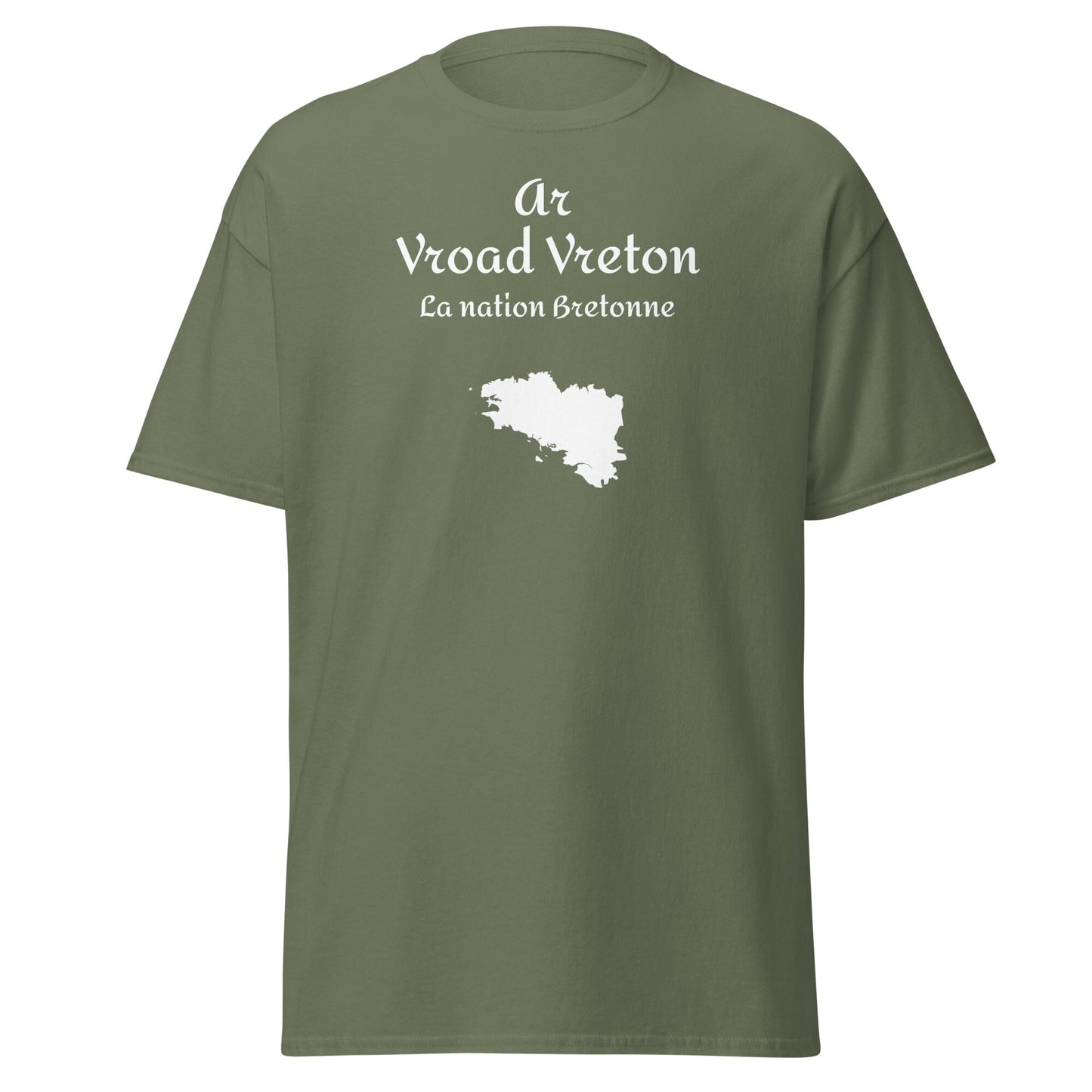 T-shirt homme Ar Vroad Vreton t-shirt Bevet Breizh Vert Militaire S 