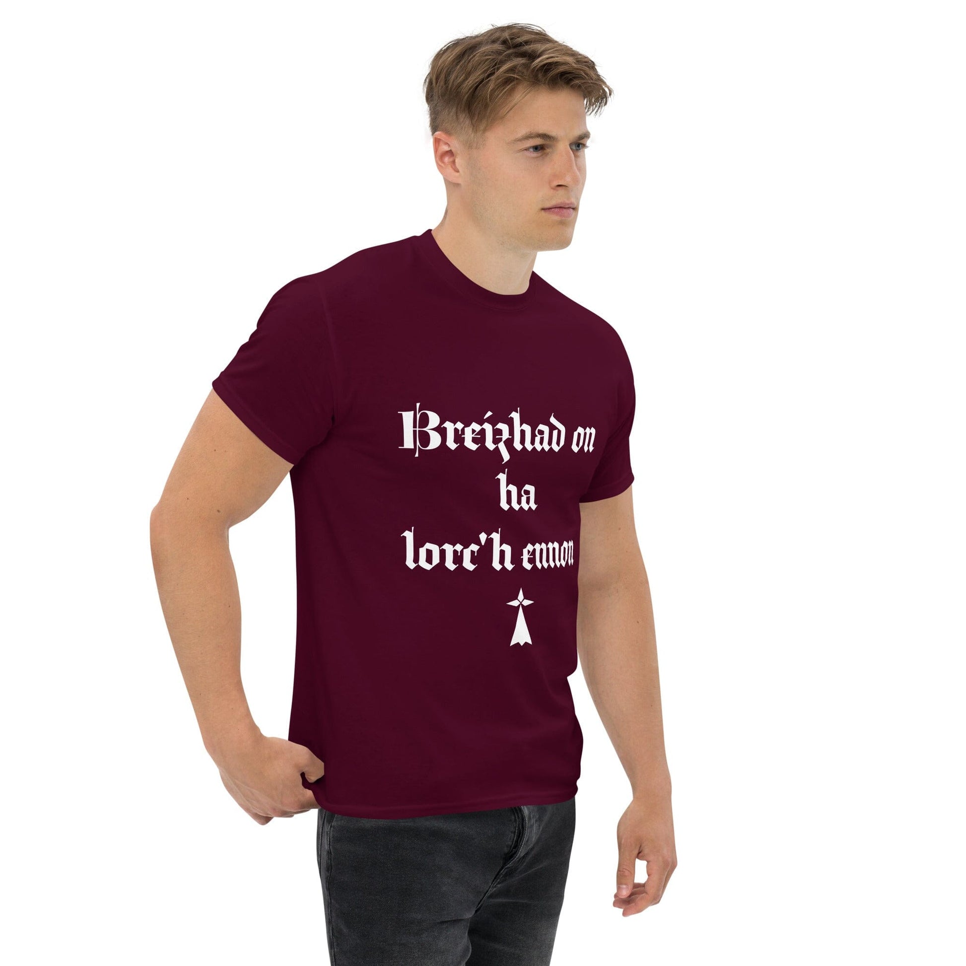 T-shirt homme Breizhad on ha lorc'h ennon Bevet Breizh Bordeaux S 