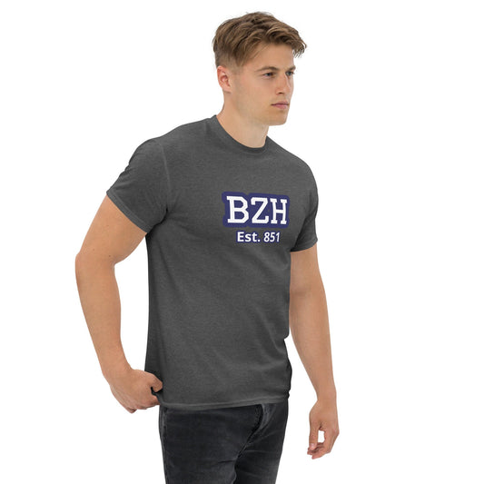 T-shirt homme BZH est. 851 Bevet Breizh Gris Foncé Chiné S 