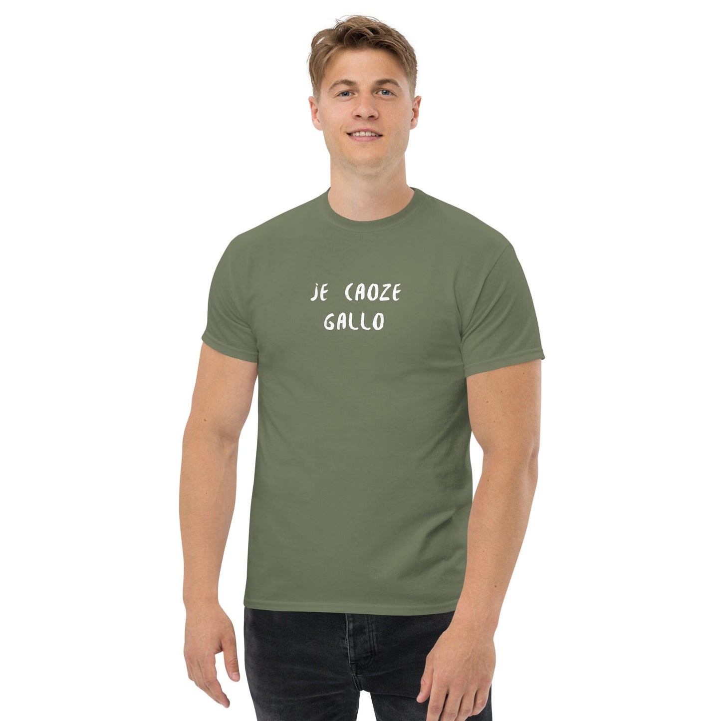T-shirt homme je caoze gallo t-shirt Bevet Breizh Vert Militaire S 